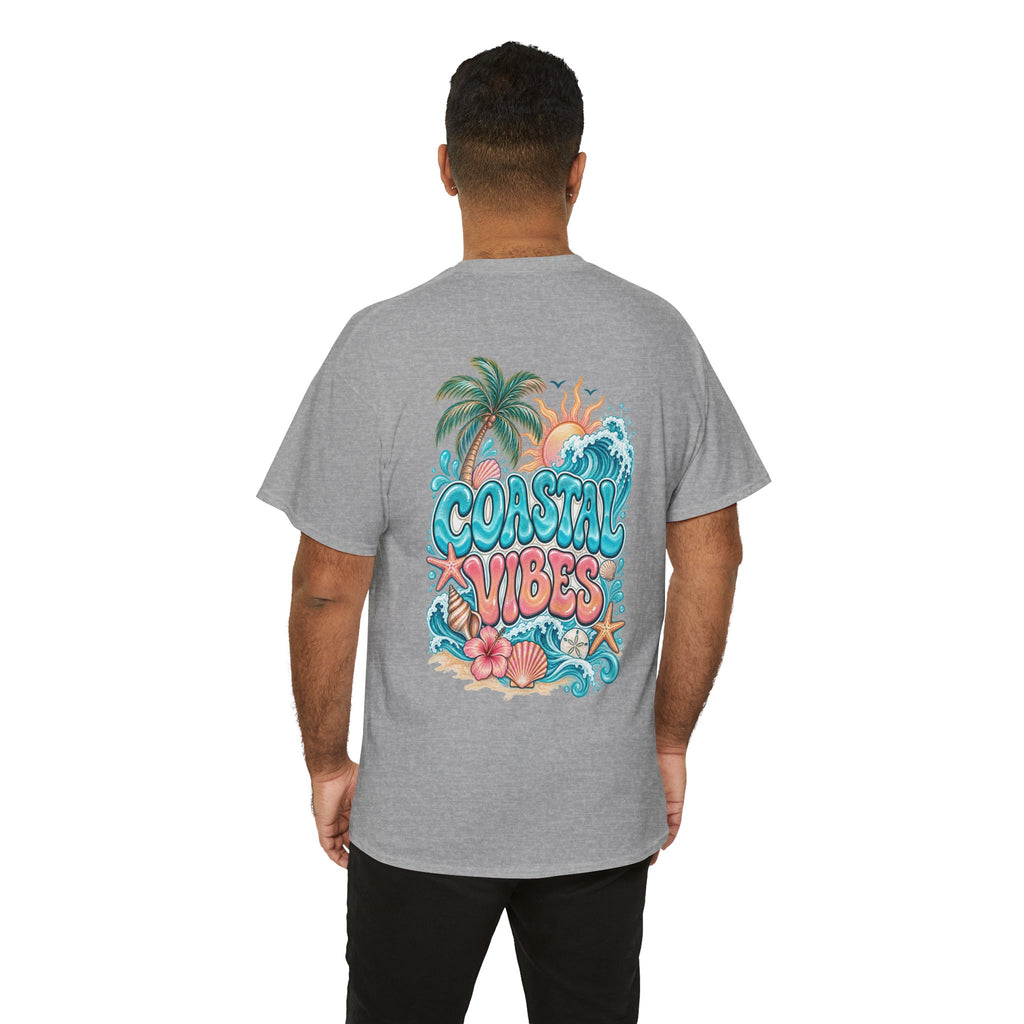 Coastal Vibes T-Shirt — Beach Shell Graphic Tee