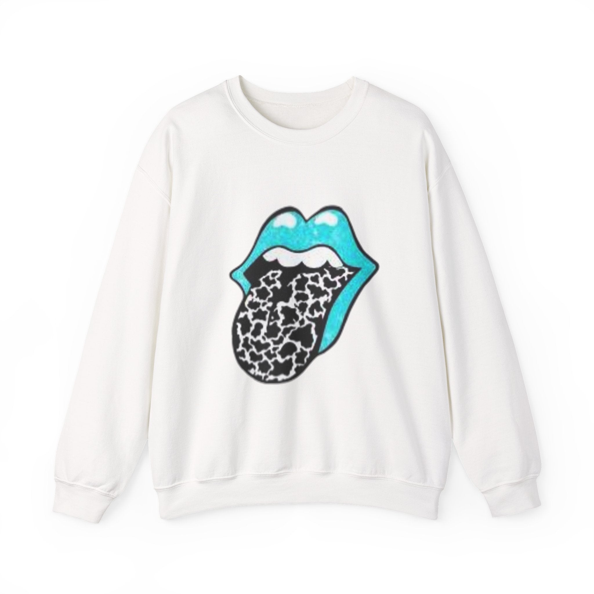 Unisex Crewneck - cow and turquoise
