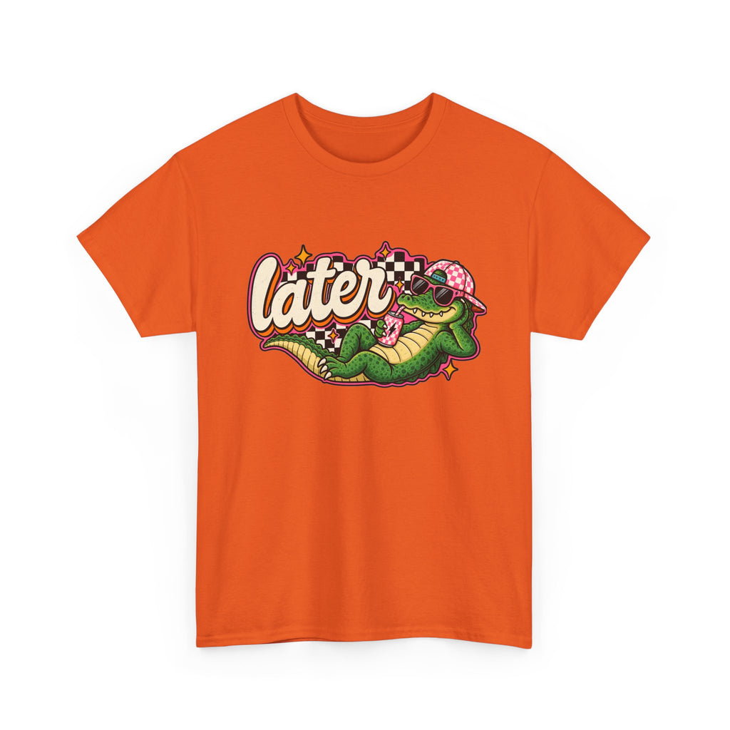 Later Alligator Tee — Retro Cartoon alligator Graphic T-Shirt