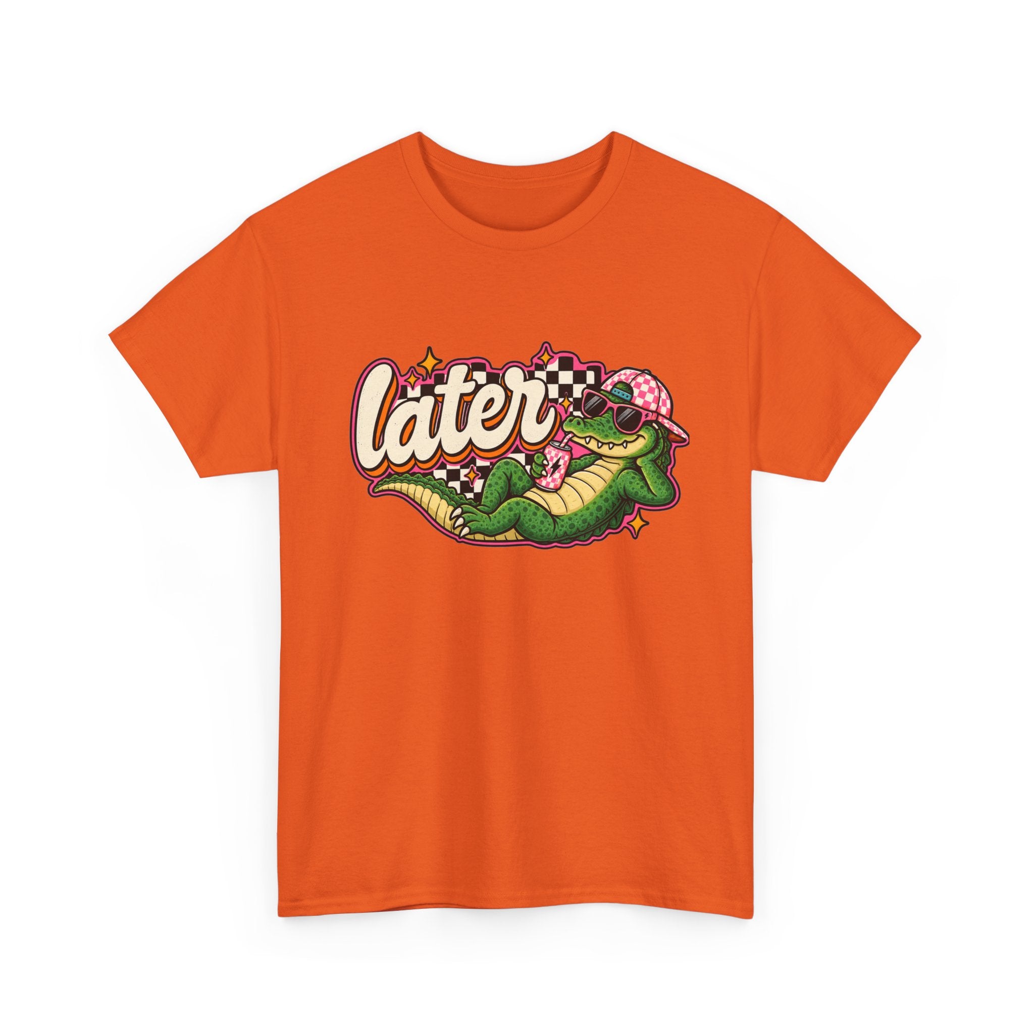 Later Alligator Tee — Retro Cartoon alligator Graphic T-Shirt