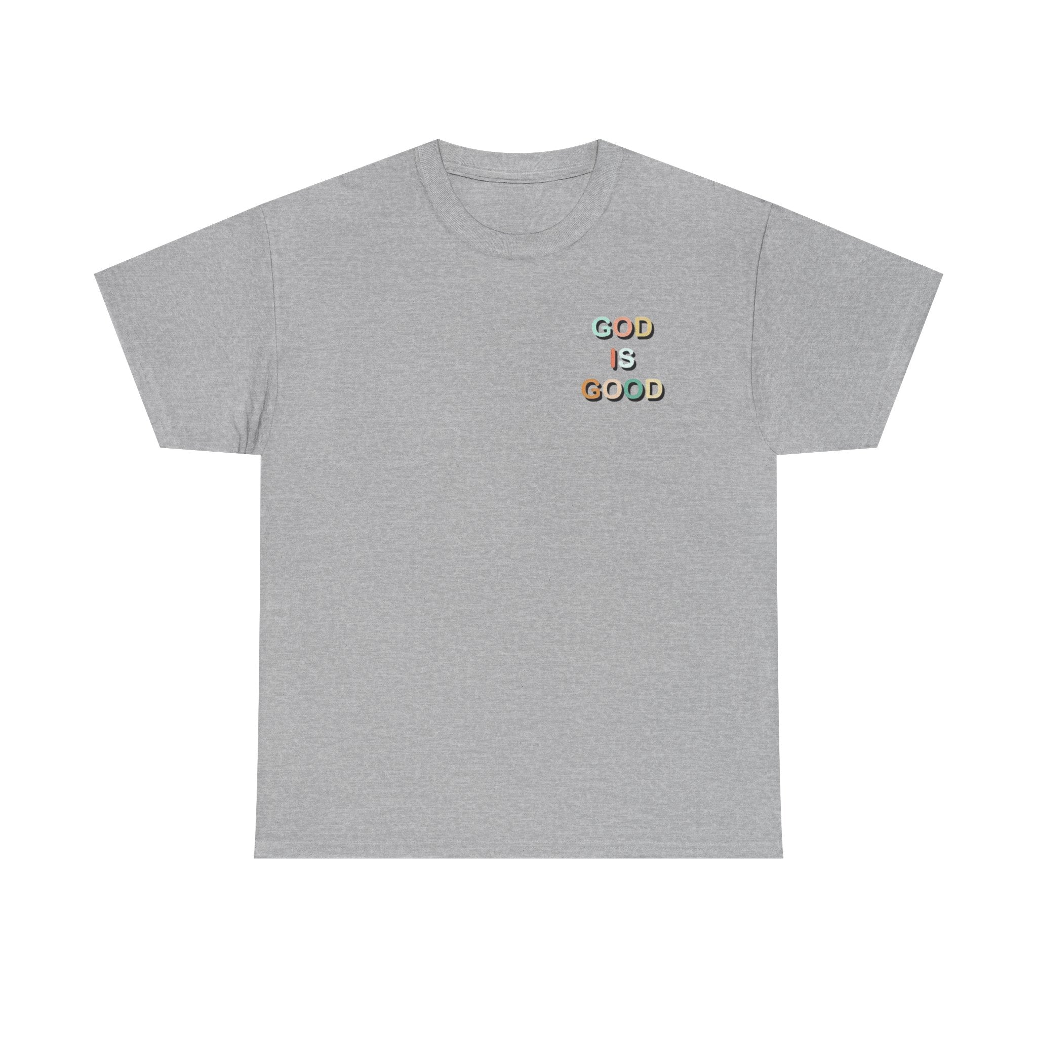 God Is Good Tee | Colorful 3D Lettering Christian Faith Shirt