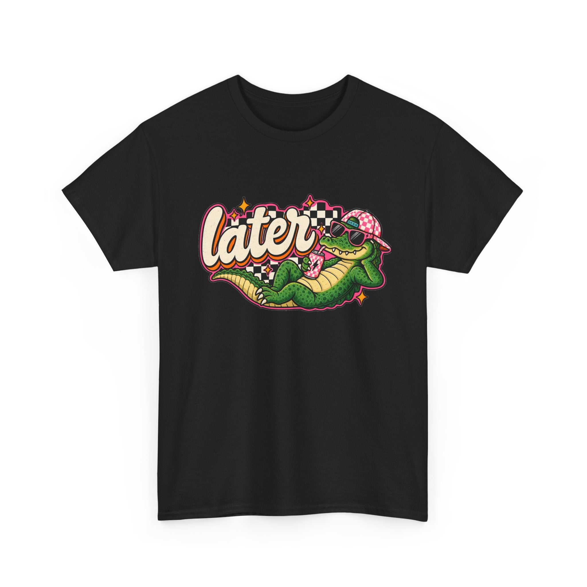 Later Alligator Tee — Retro Cartoon alligator Graphic T-Shirt