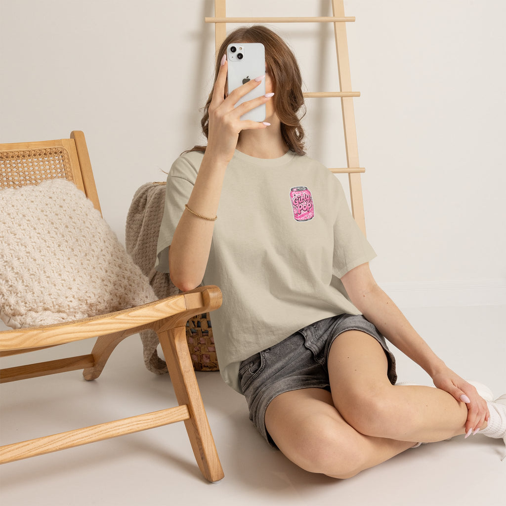 Girly Pop Soda Can Tee | Pink Retro Soft Drink Pattern