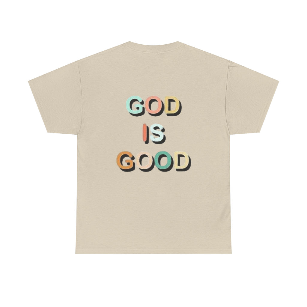 God Is Good Tee | Colorful 3D Lettering Christian Faith Shirt