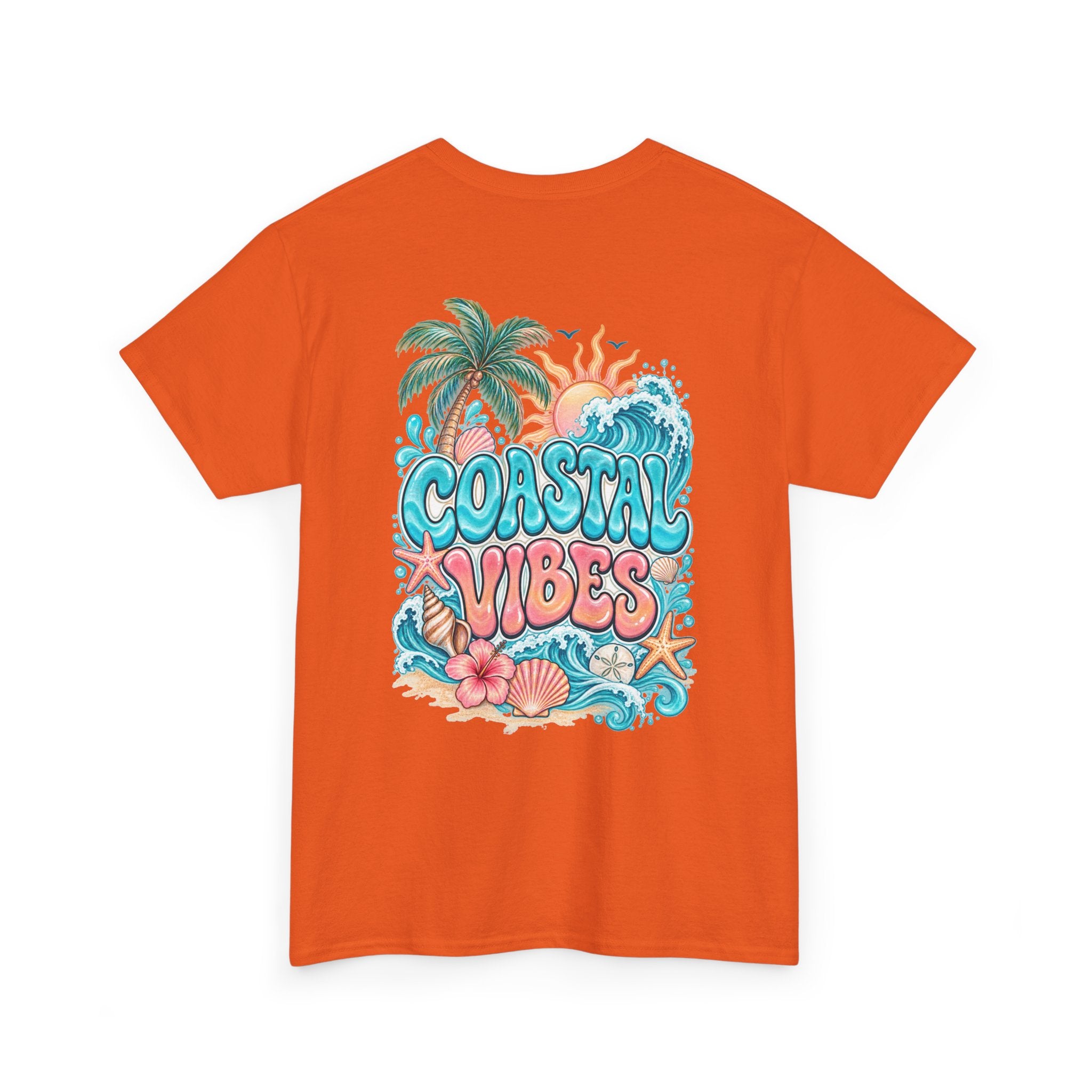 Coastal Vibes T-Shirt — Beach Shell Graphic Tee