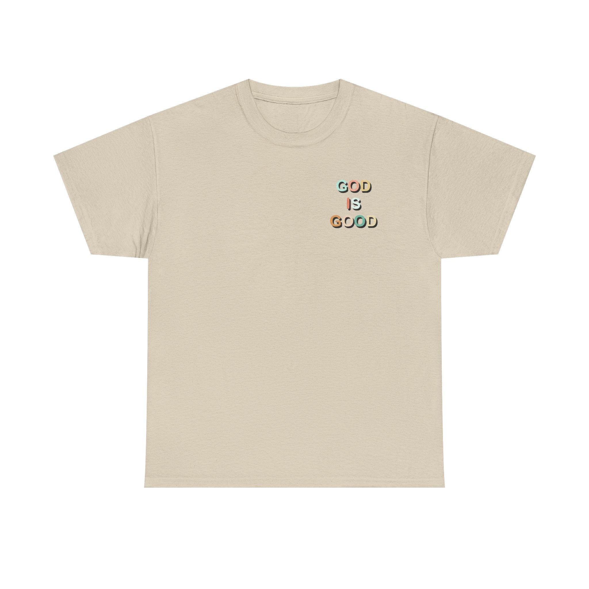 God Is Good Tee | Colorful 3D Lettering Christian Faith Shirt