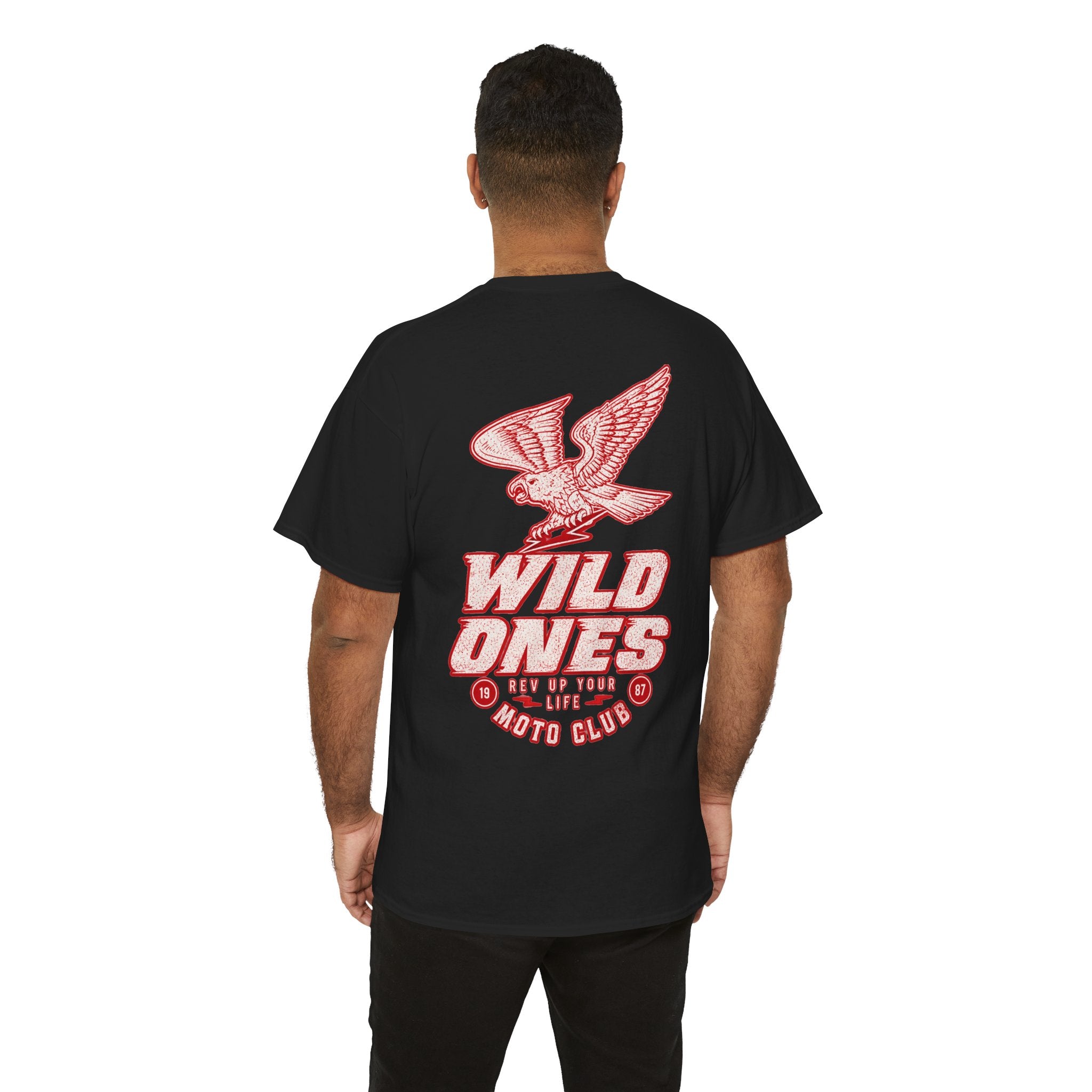 Moto Club Tee — "Wild Ones" Eagle Graphic T-Shirt
