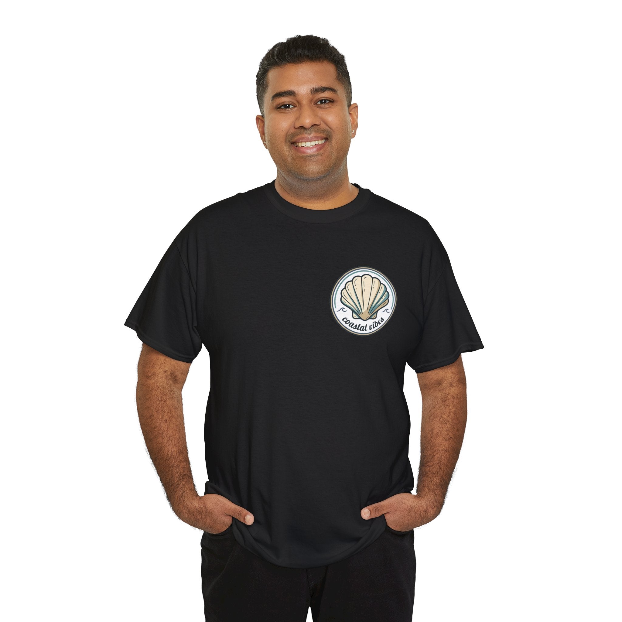 Coastal Vibes T-Shirt — Beach Shell Graphic Tee