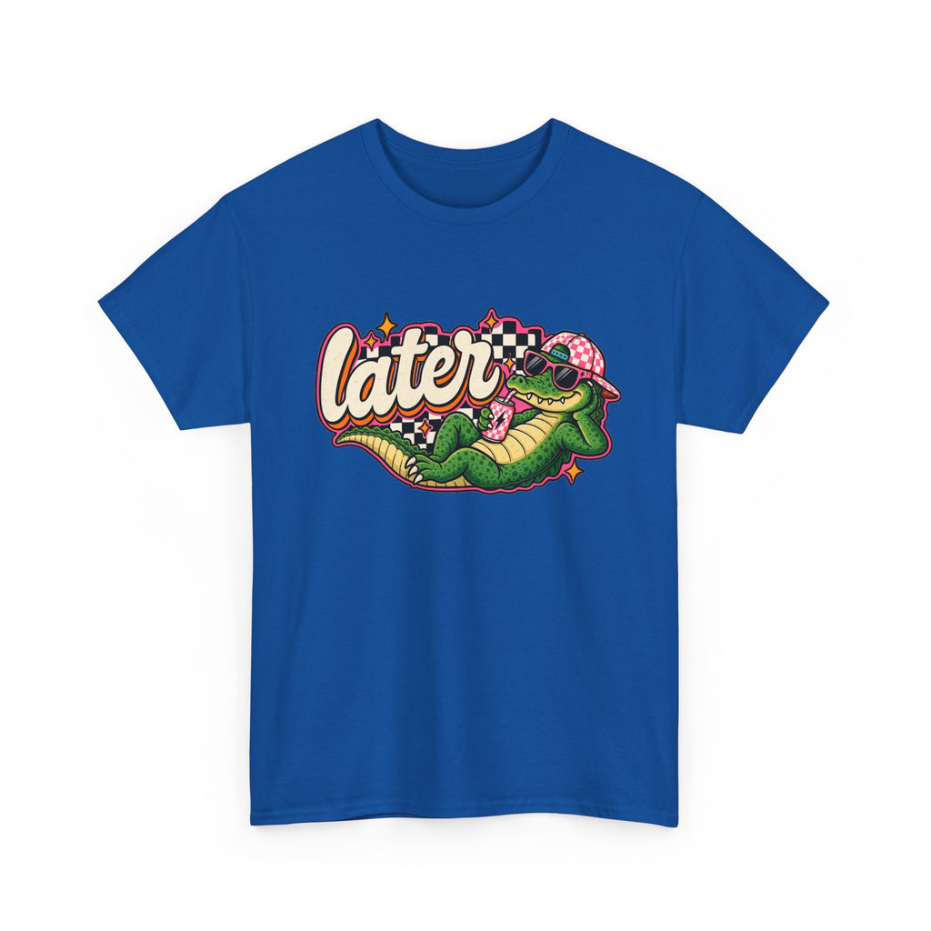 Later Alligator Tee — Retro Cartoon alligator Graphic T-Shirt