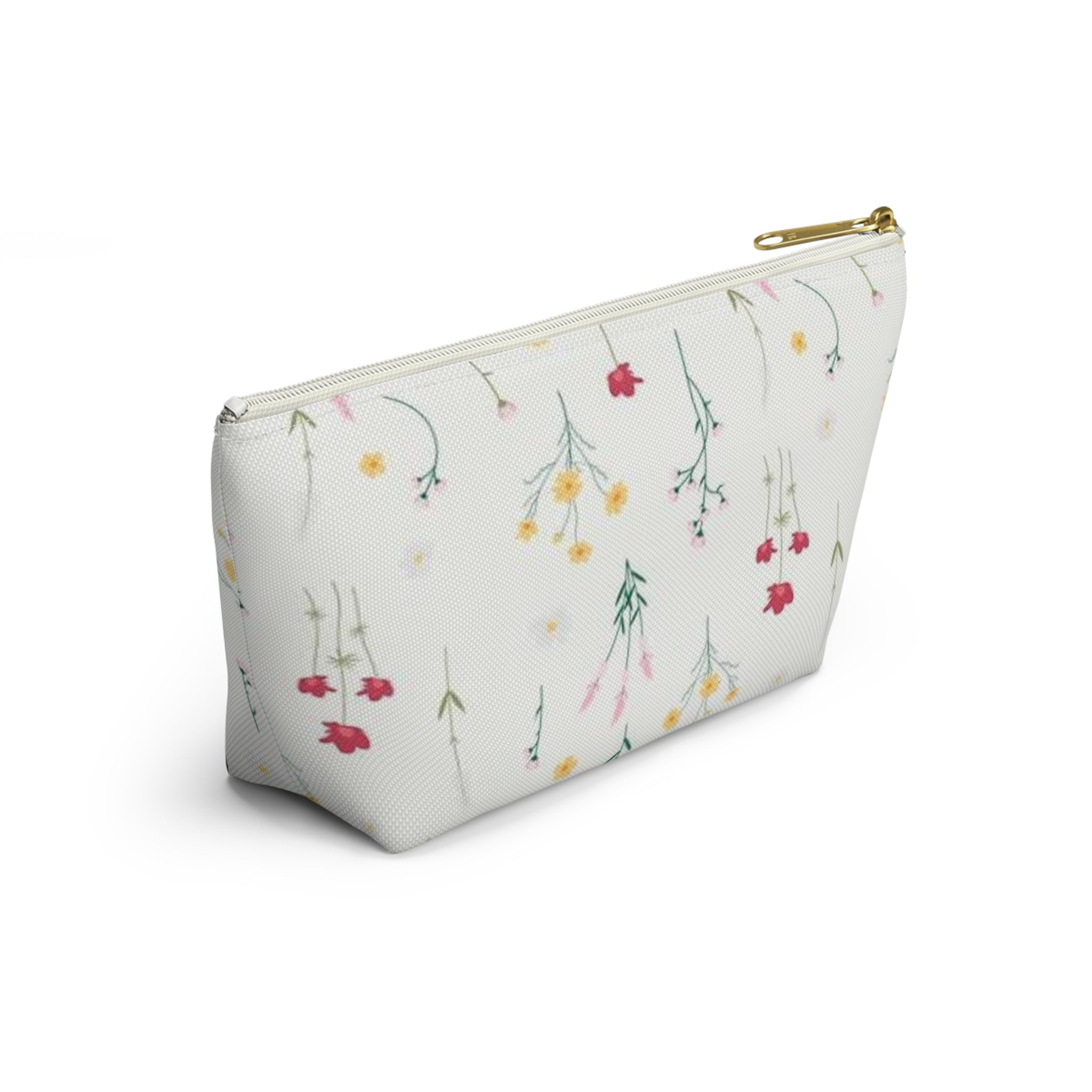 Delicate Wildflower Pattern Accessory Pouch
