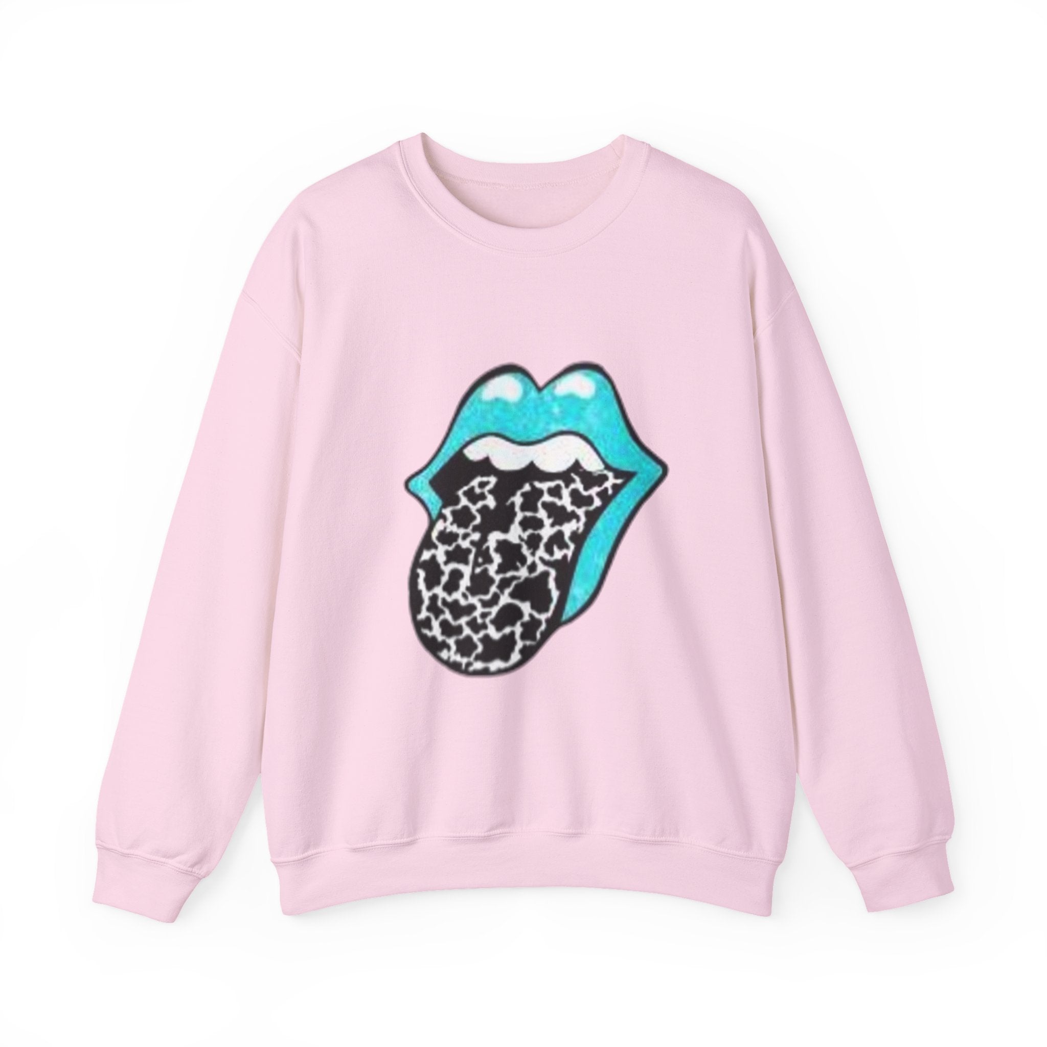 Unisex Crewneck - cow and turquoise