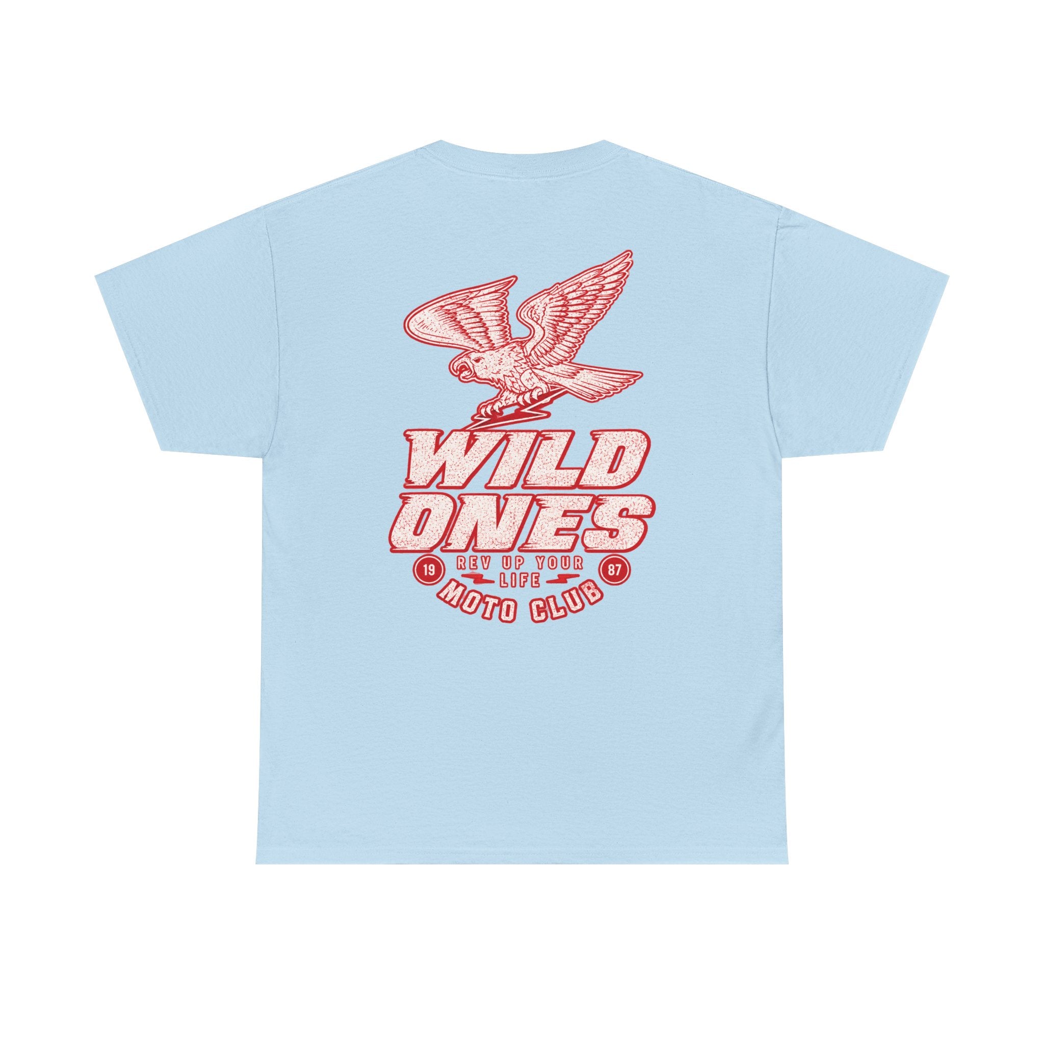 Moto Club Tee — "Wild Ones" Eagle Graphic T-Shirt