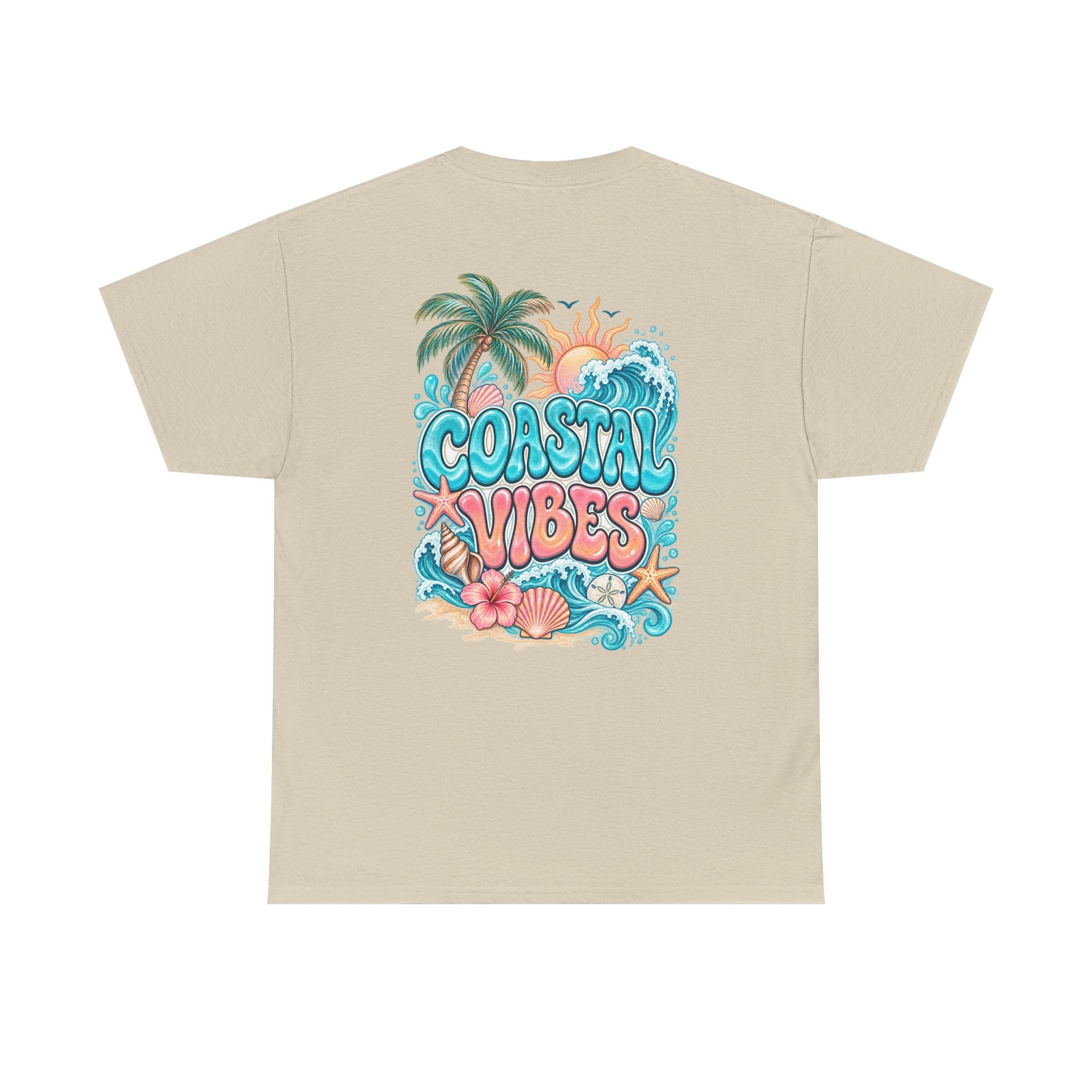 Coastal Vibes T-Shirt — Beach Shell Graphic Tee