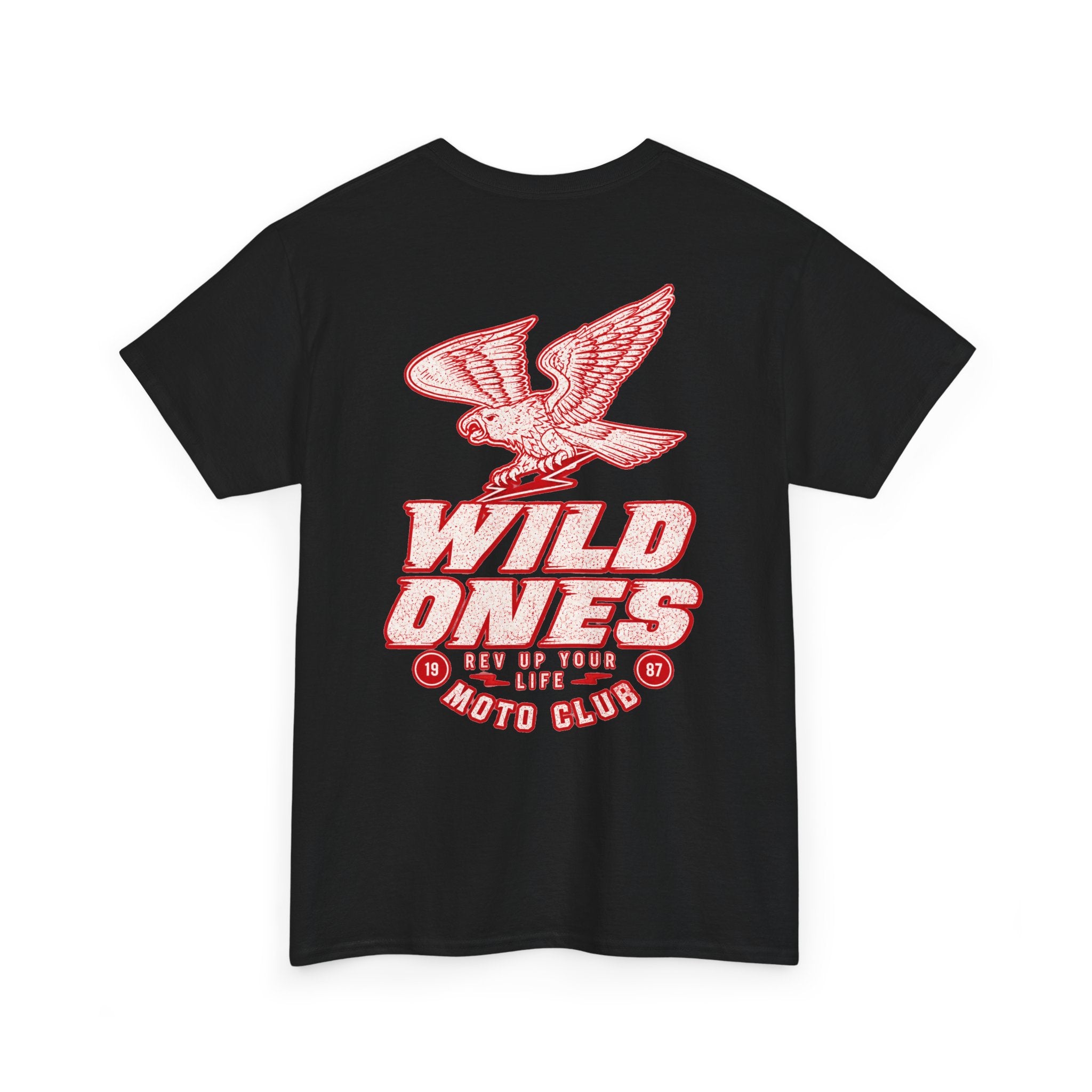 Moto Club Tee — "Wild Ones" Eagle Graphic T-Shirt
