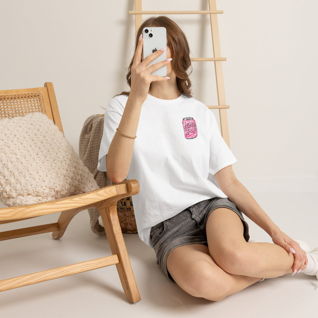 Girly Pop Soda Can Tee | Pink Retro Soft Drink Pattern