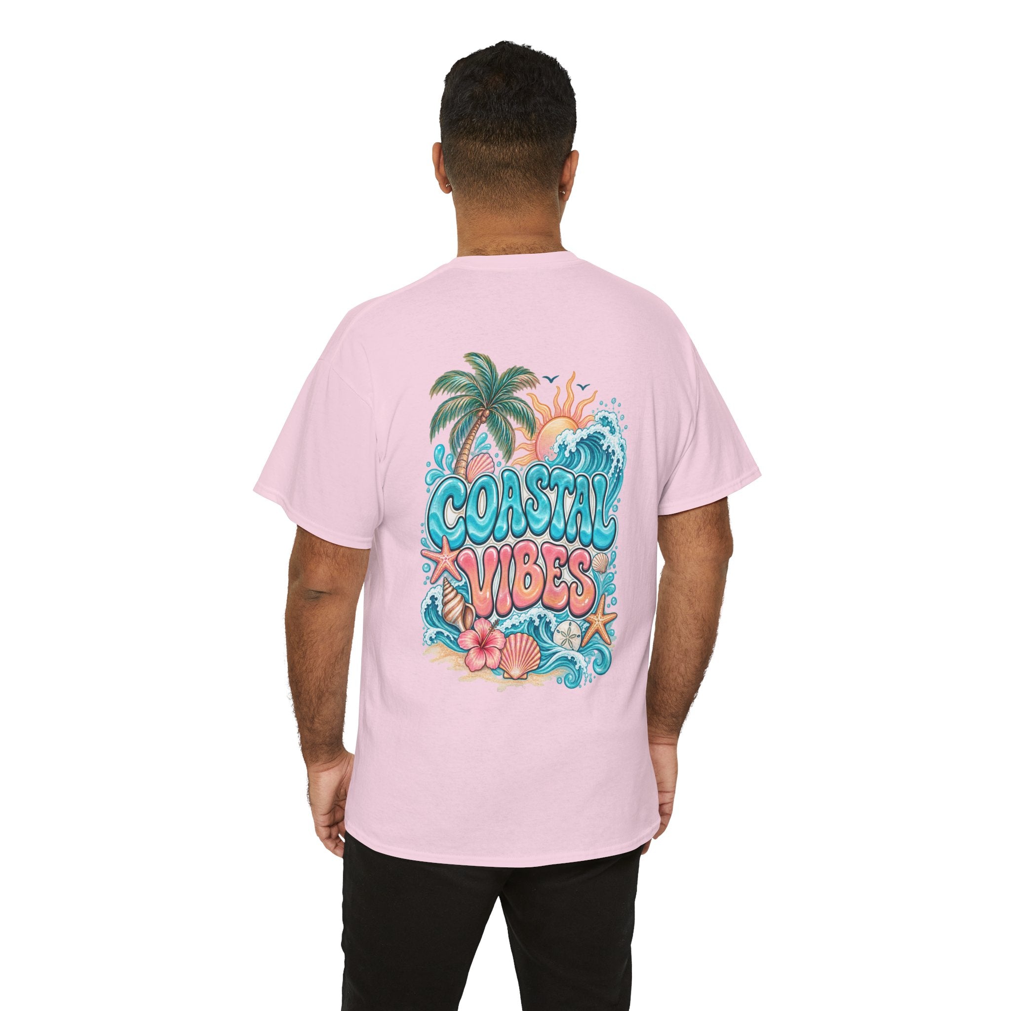 Coastal Vibes T-Shirt — Beach Shell Graphic Tee