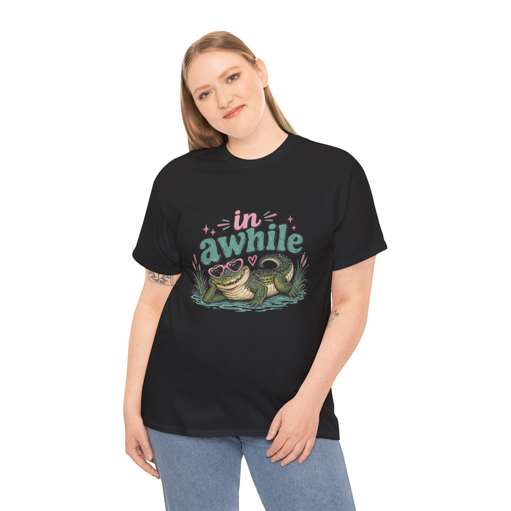 Crocodile 'In Awhile' Graphic Tee — Cute Retro Chill Vacation Shirt