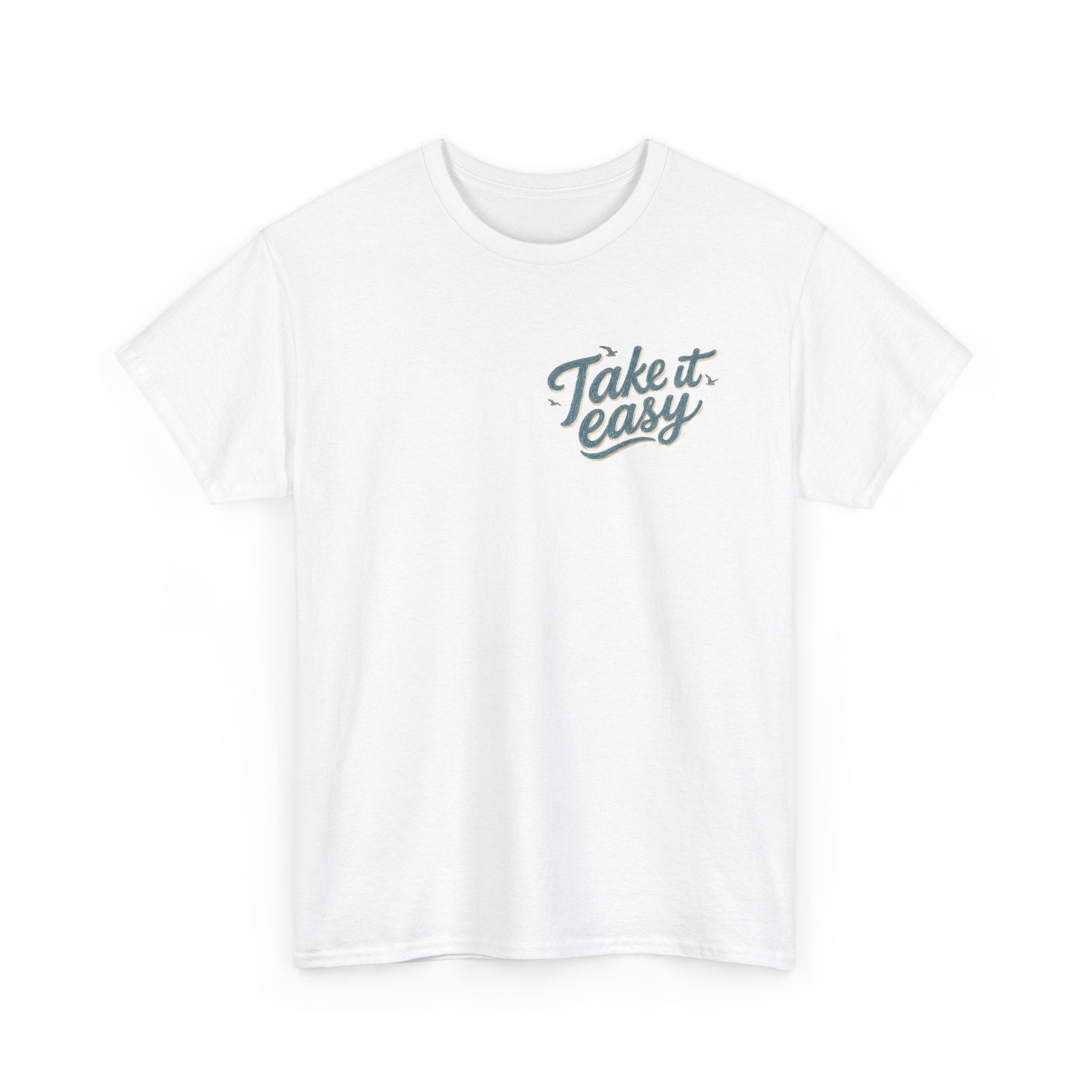 Take It Easy Surf T-Shirt — Relaxing Beach turtle Graphic Tee