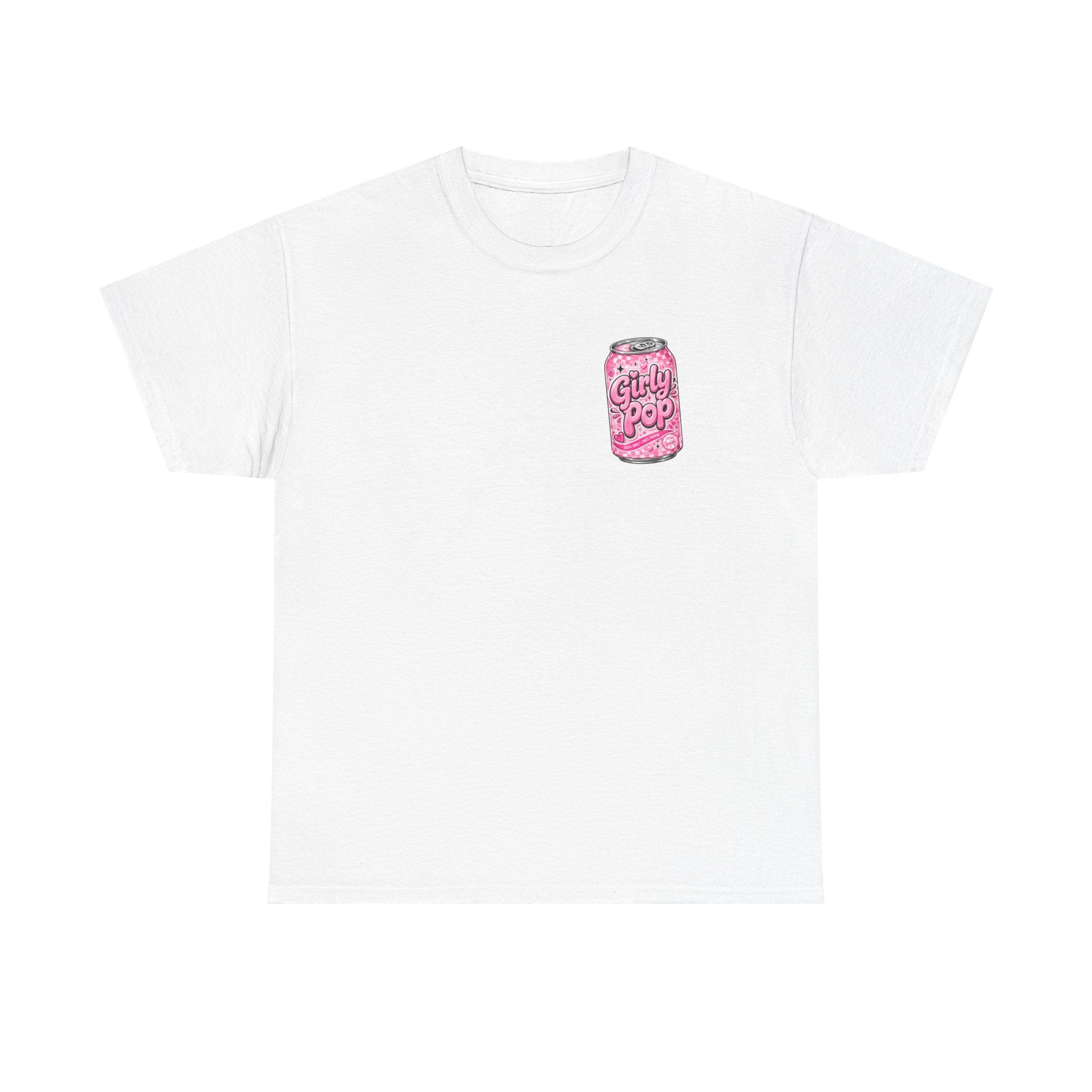 Girly Pop Soda Can Tee | Pink Retro Soft Drink Pattern