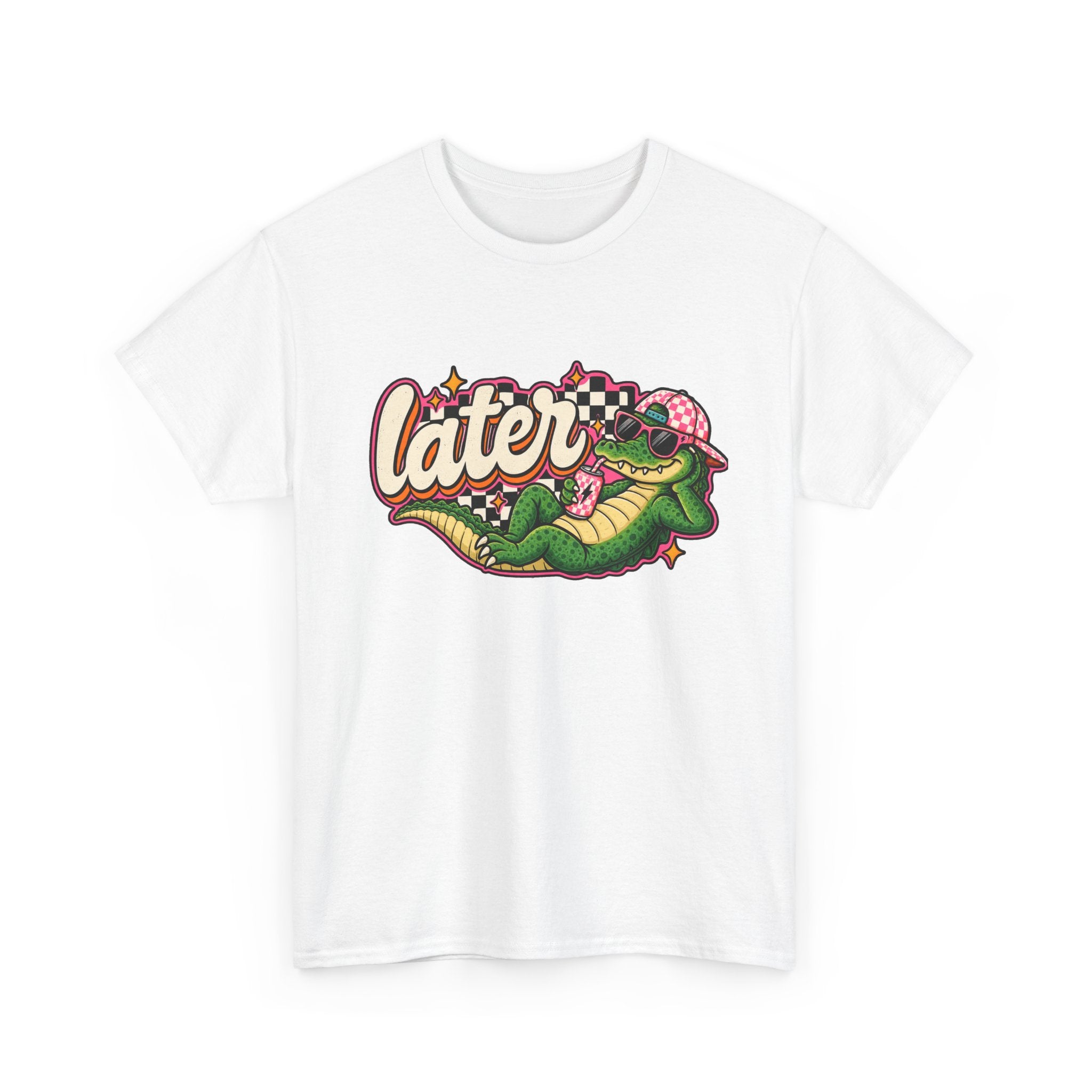 Later Alligator Tee — Retro Cartoon alligator Graphic T-Shirt