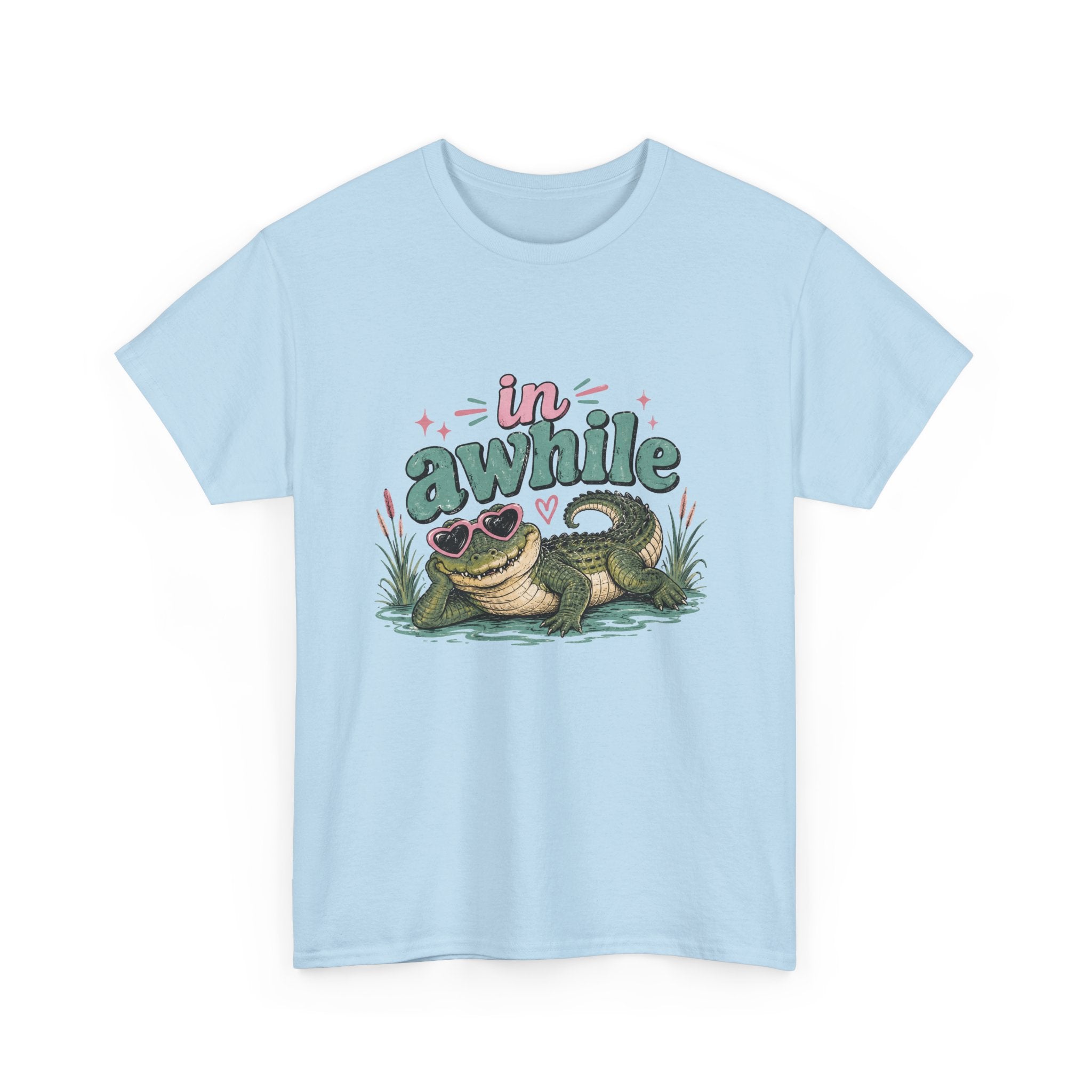 Crocodile 'In Awhile' Graphic Tee — Cute Retro Chill Vacation Shirt