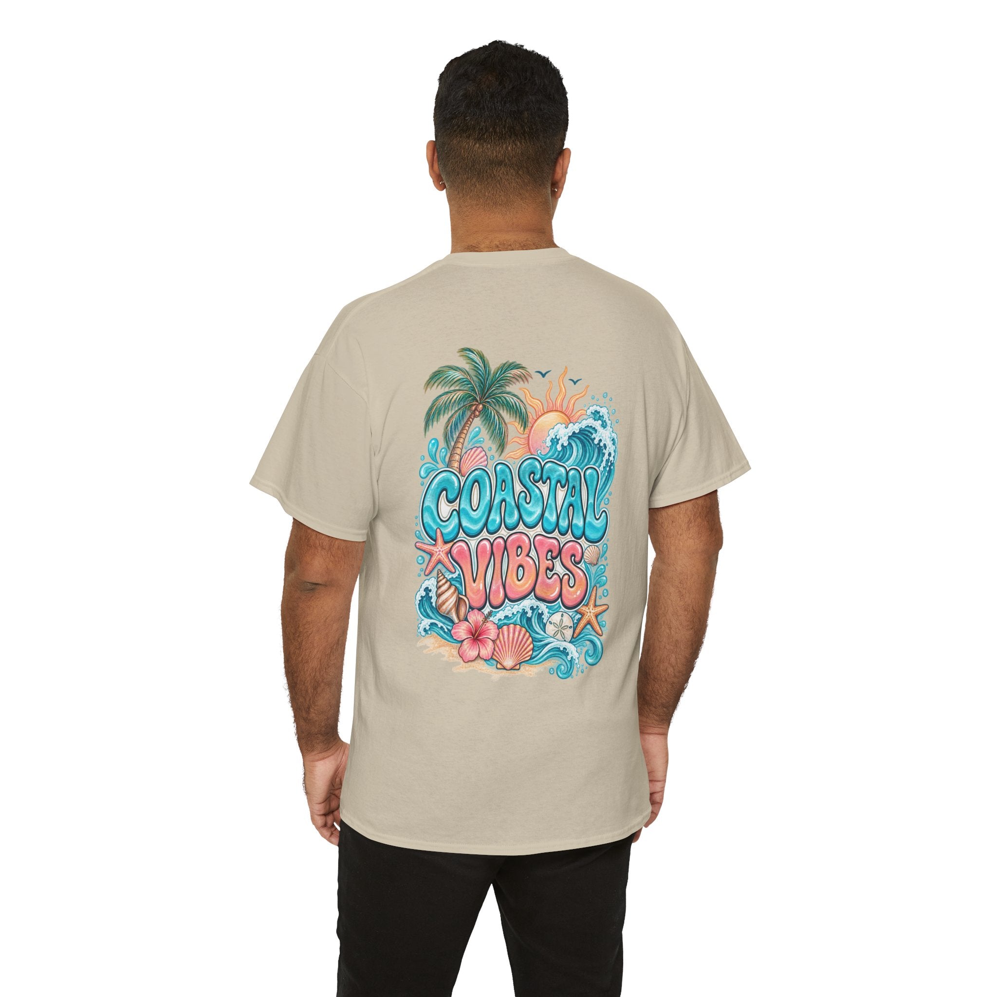 Coastal Vibes T-Shirt — Beach Shell Graphic Tee