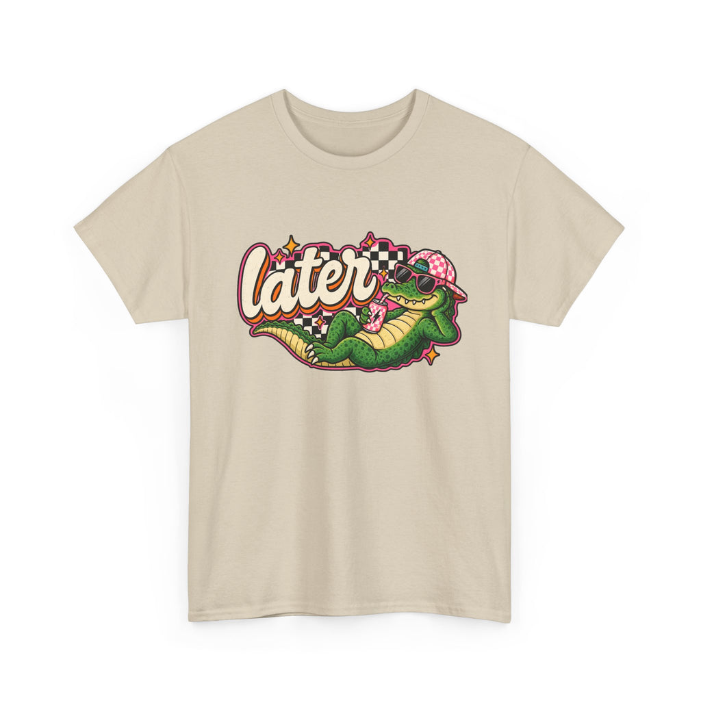 Later Alligator Tee — Retro Cartoon alligator Graphic T-Shirt