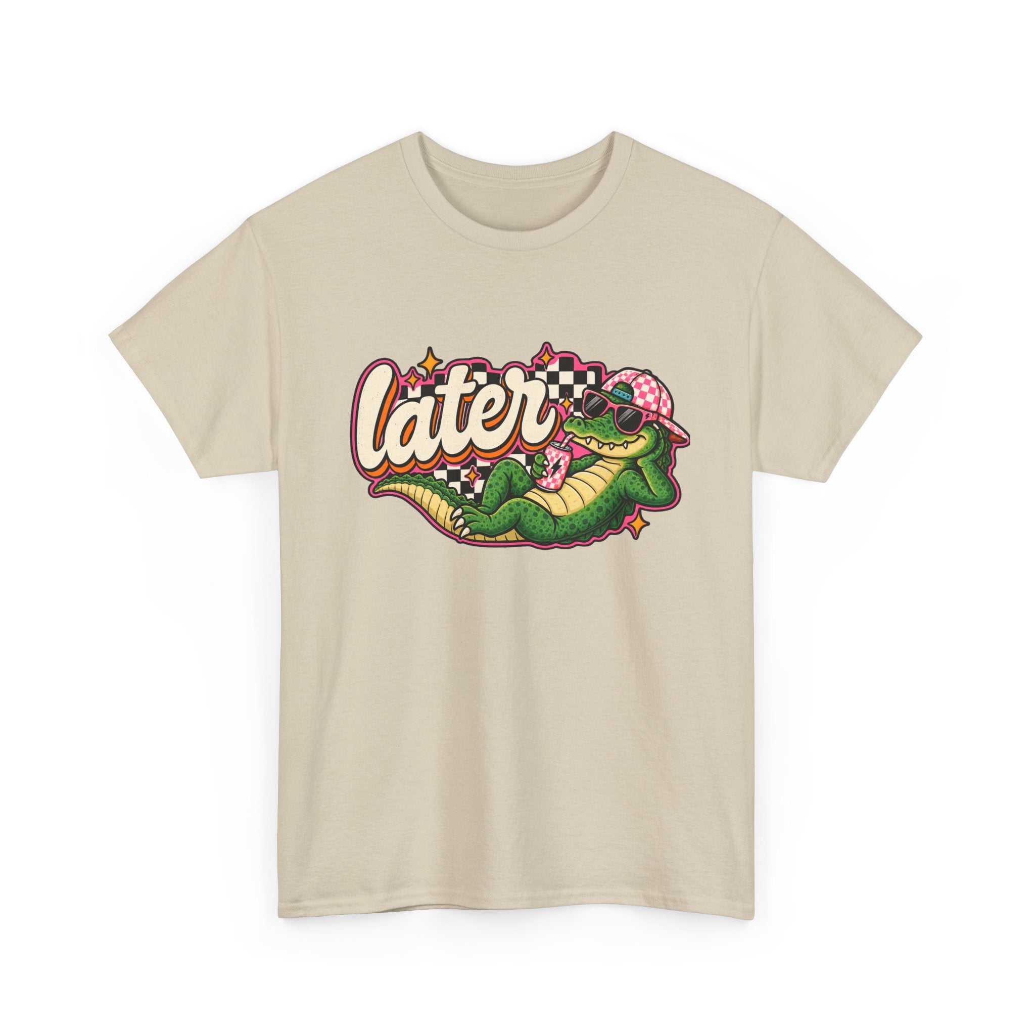 Later Alligator Tee — Retro Cartoon alligator Graphic T-Shirt