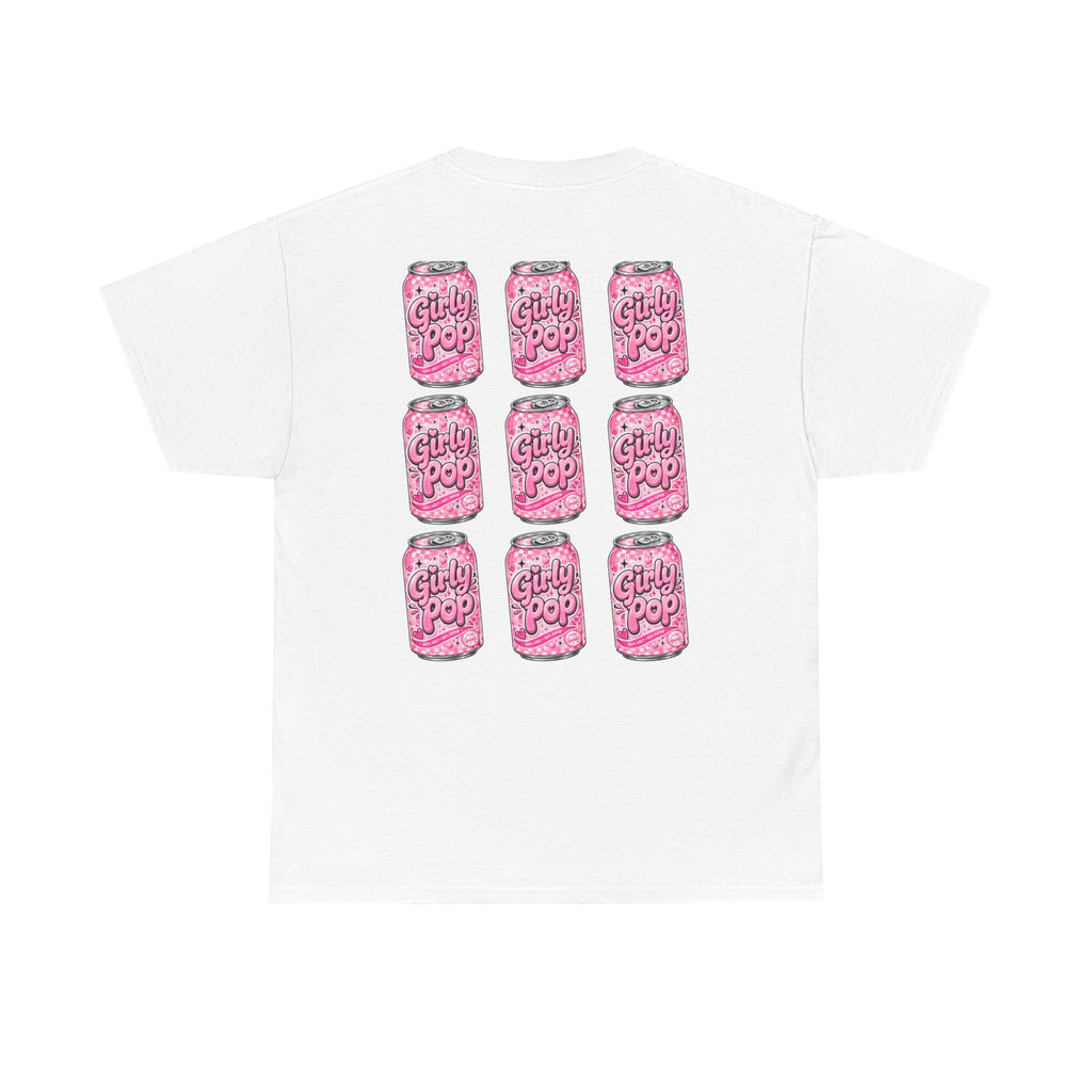 Girly Pop Soda Can Tee | Pink Retro Soft Drink Pattern