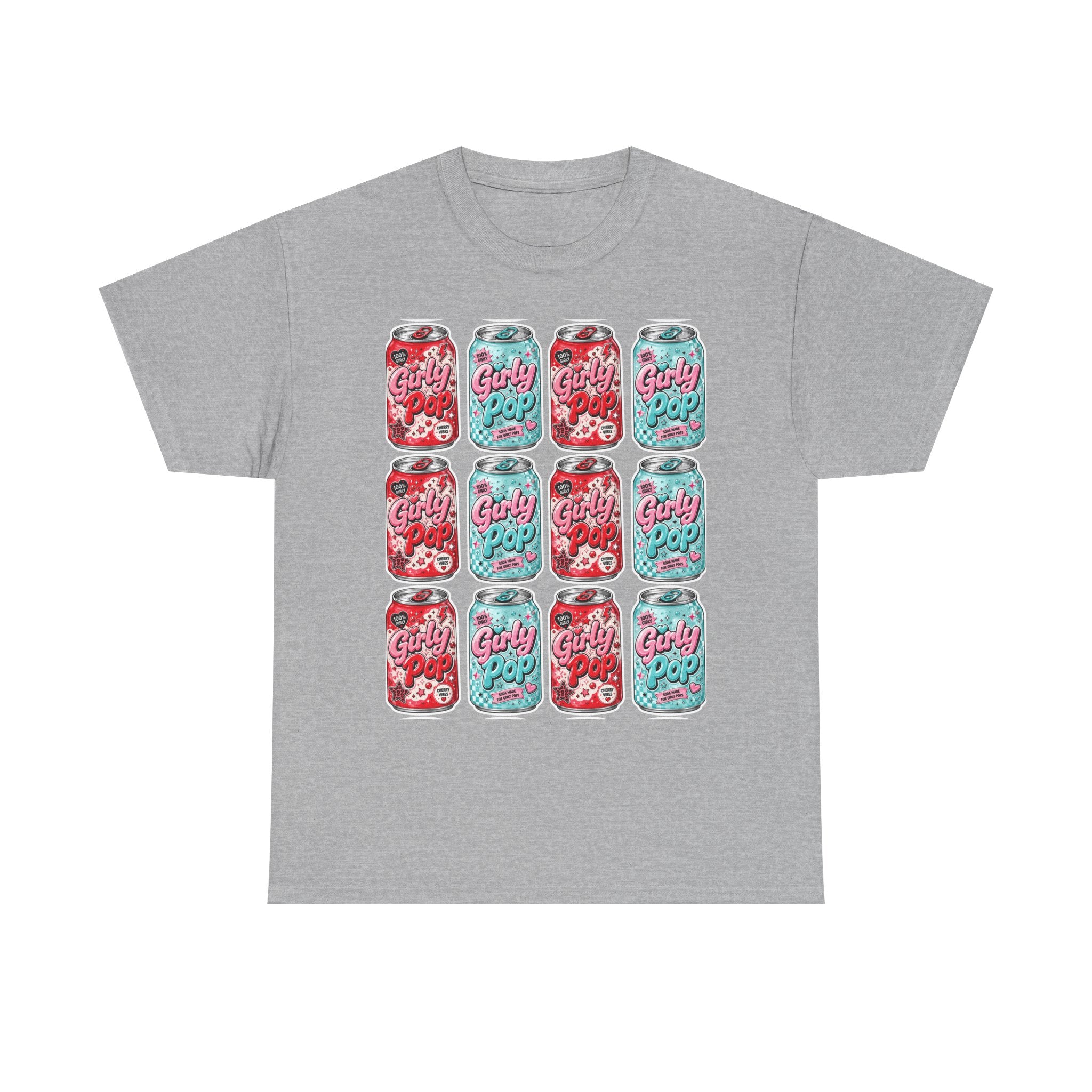 Girly Pop Soda Cans T-Shirt | Retro Soda Can Pattern