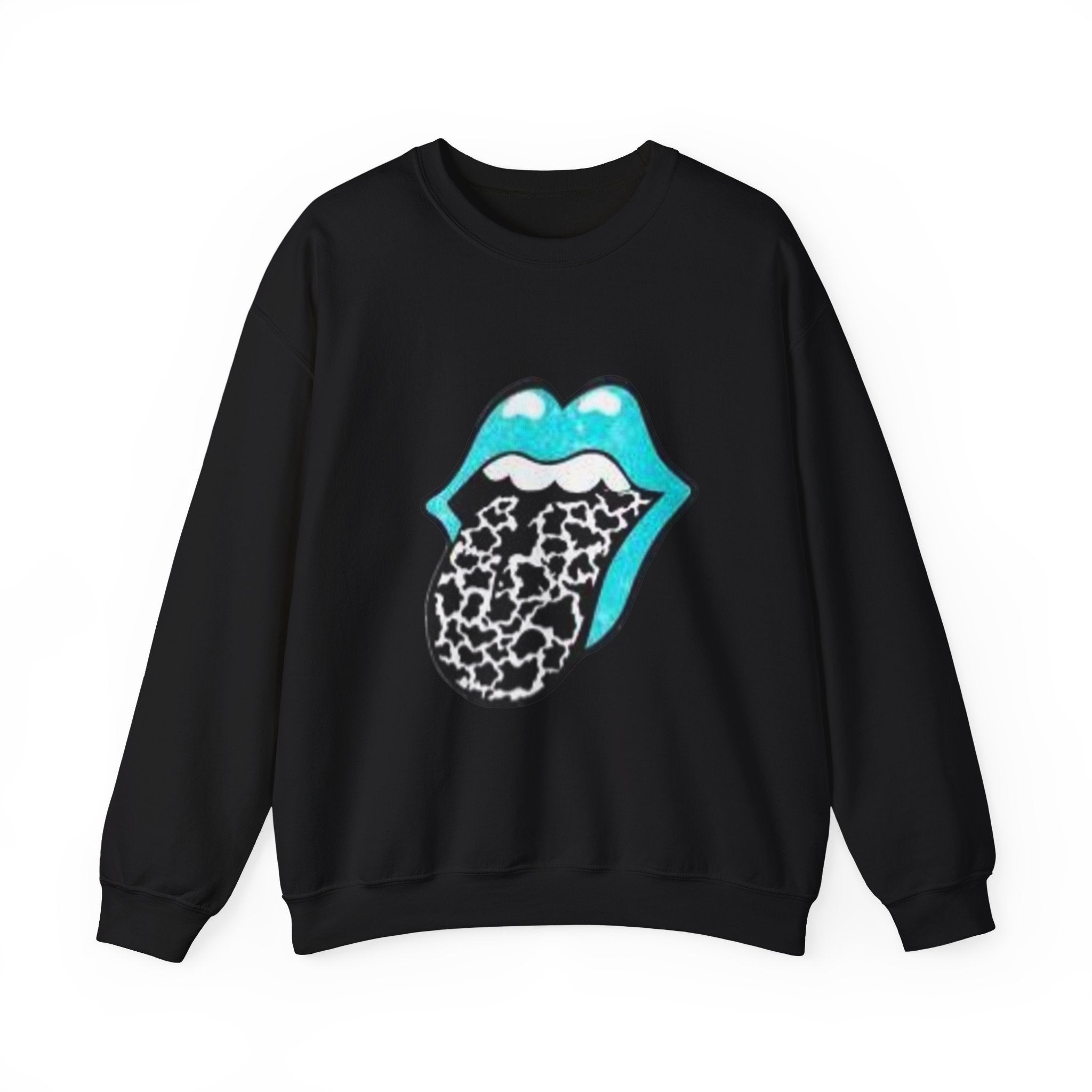 Unisex Crewneck - cow and turquoise