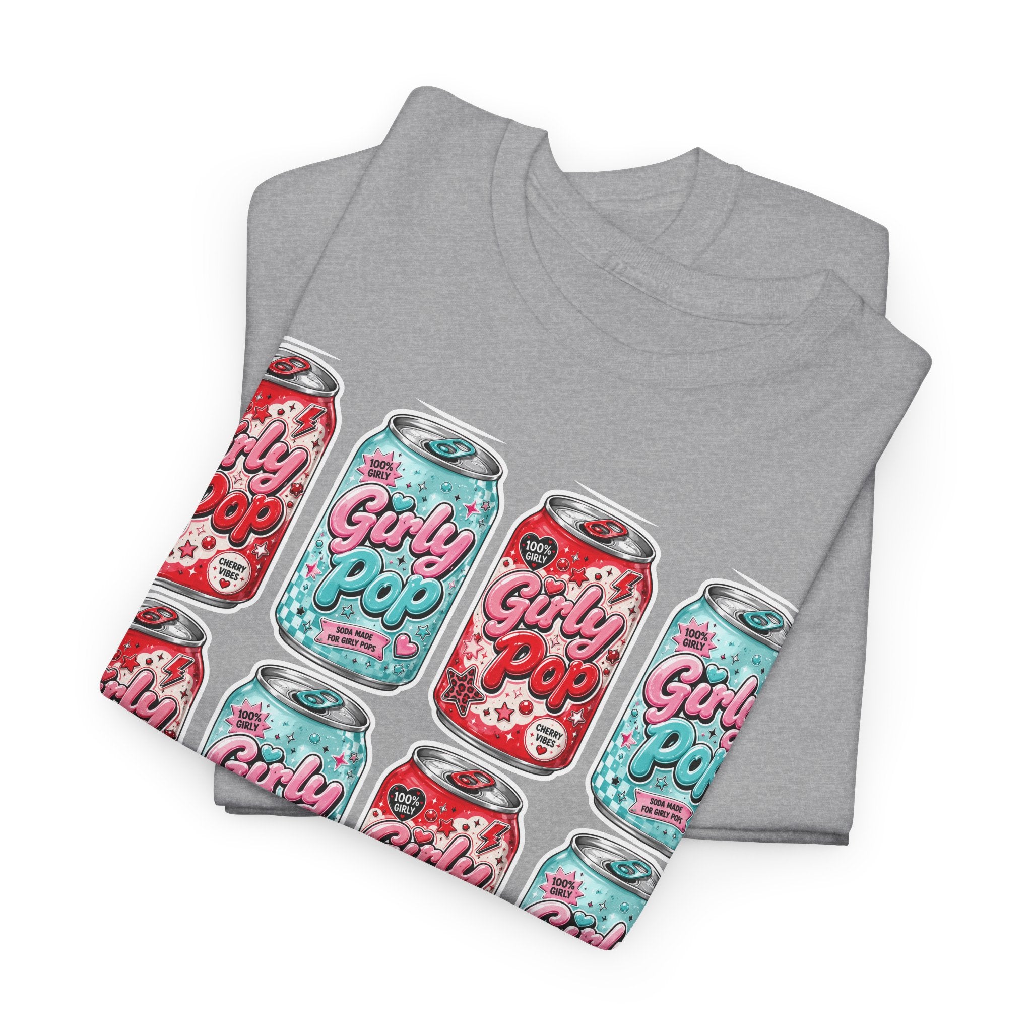 Girly Pop Soda Cans T-Shirt | Retro Soda Can Pattern