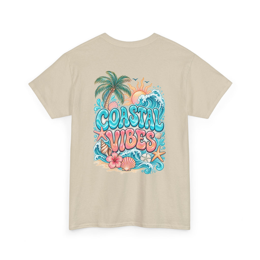 Coastal Vibes T-Shirt — Beach Shell Graphic Tee