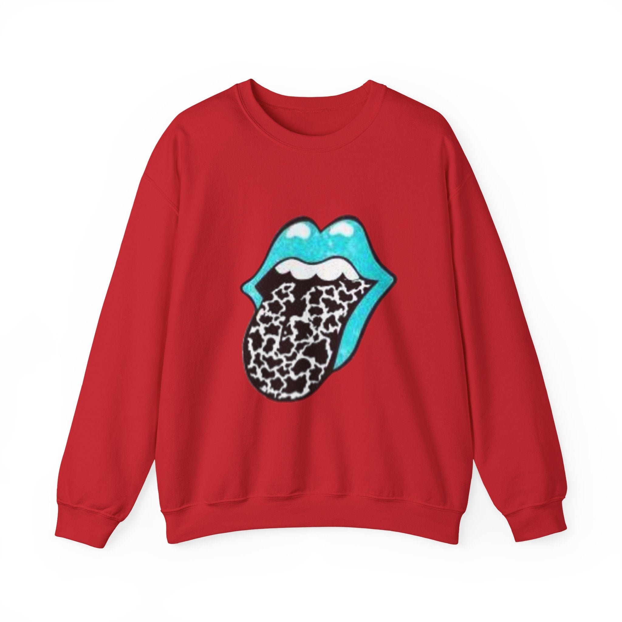 Unisex Crewneck - cow and turquoise