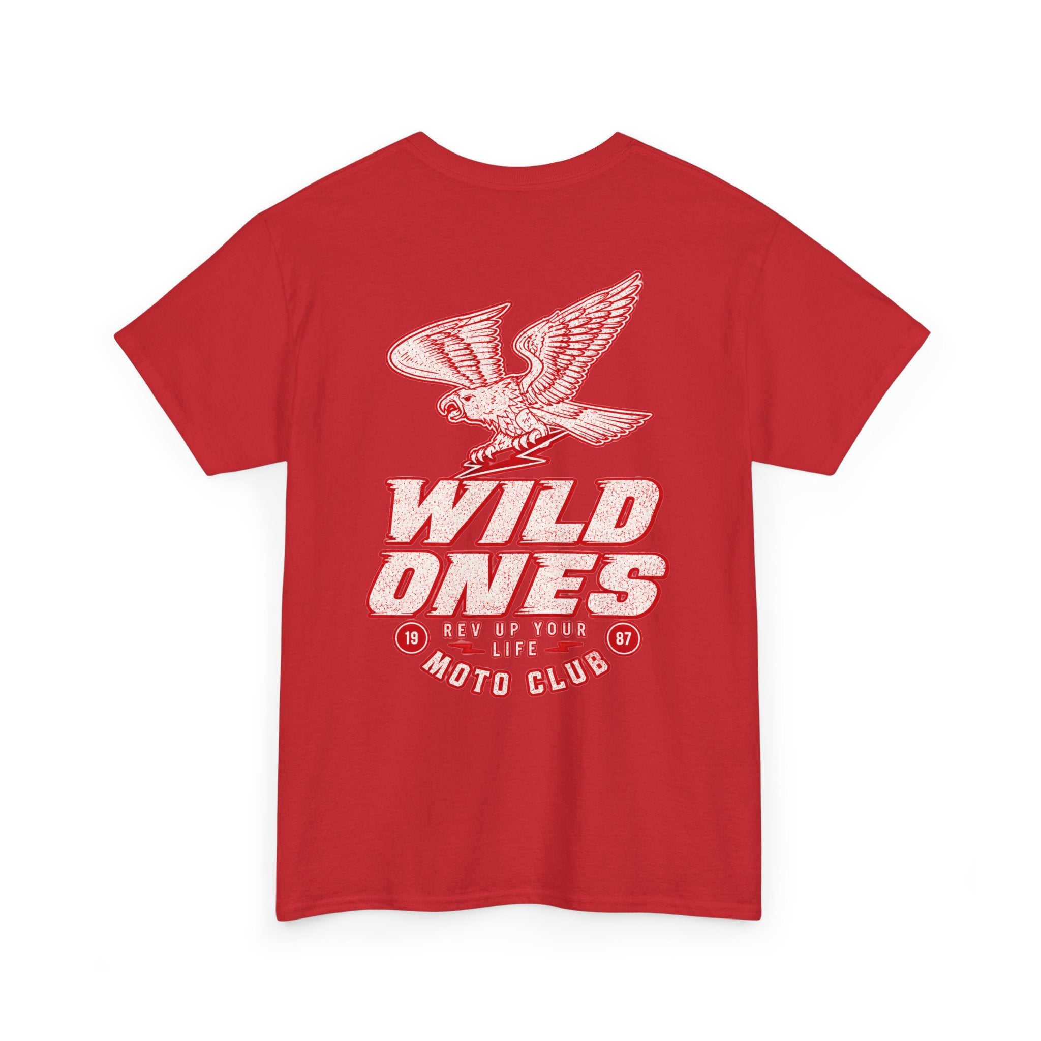 Moto Club Tee — "Wild Ones" Eagle Graphic T-Shirt