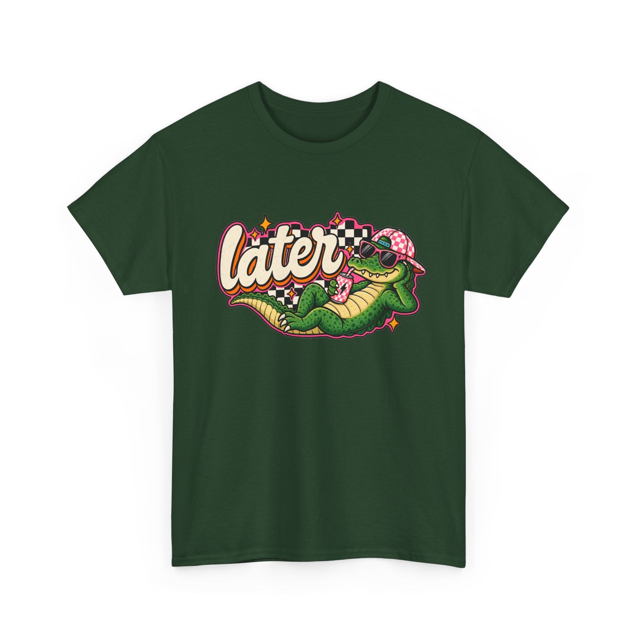 Later Alligator Tee — Retro Cartoon alligator Graphic T-Shirt