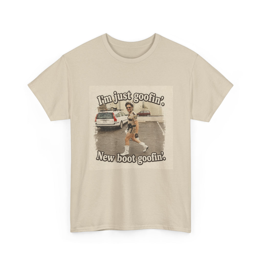 Vintage Meme T-Shirt — "I'm Just Goofin', New Boot Goofin'" Retro Graphic Tee