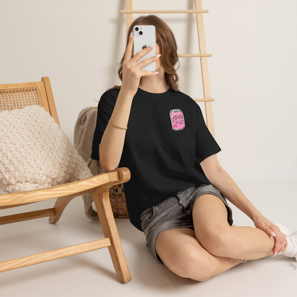 Girly Pop Soda Can Tee | Pink Retro Soft Drink Pattern