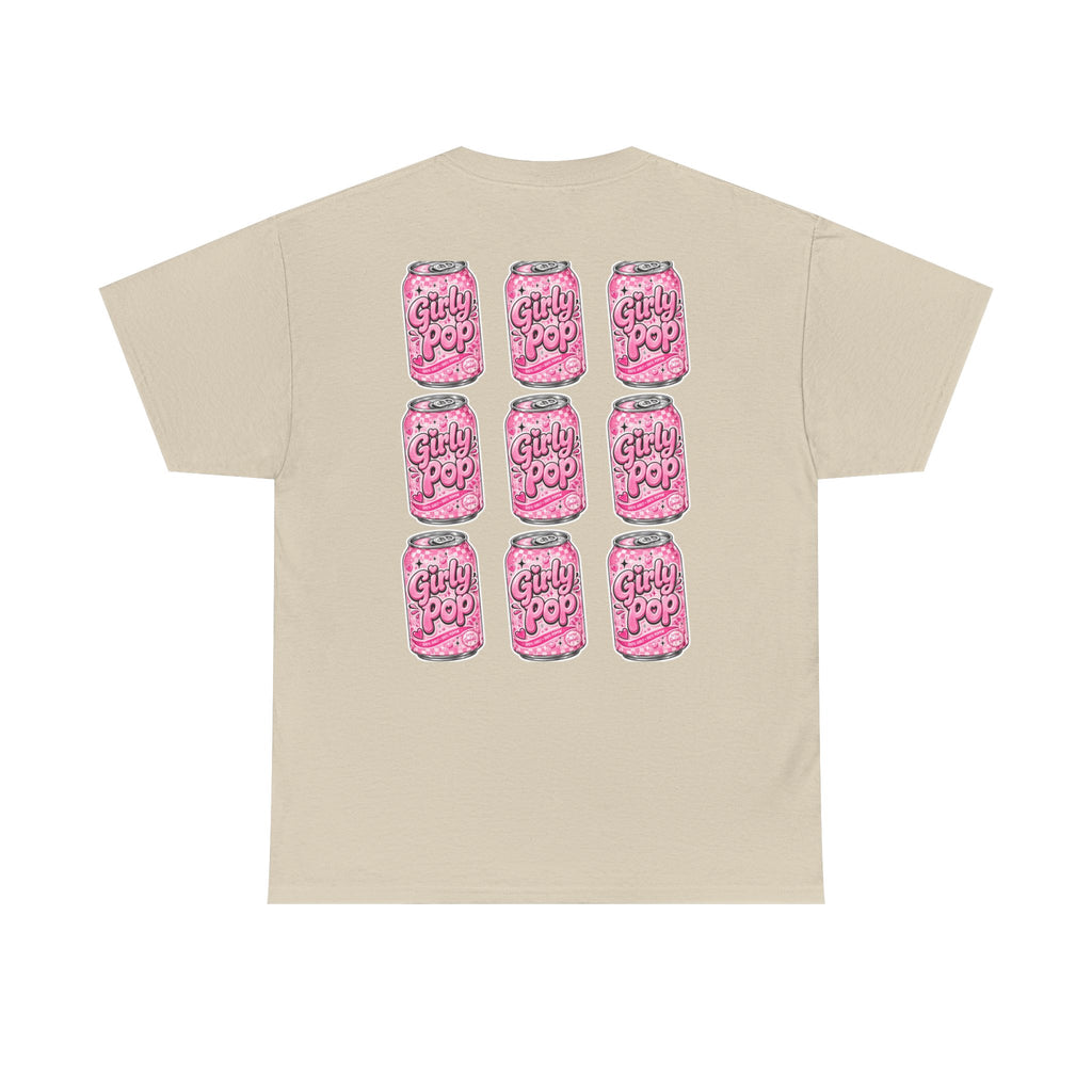 Girly Pop Soda Can Tee | Pink Retro Soft Drink Pattern