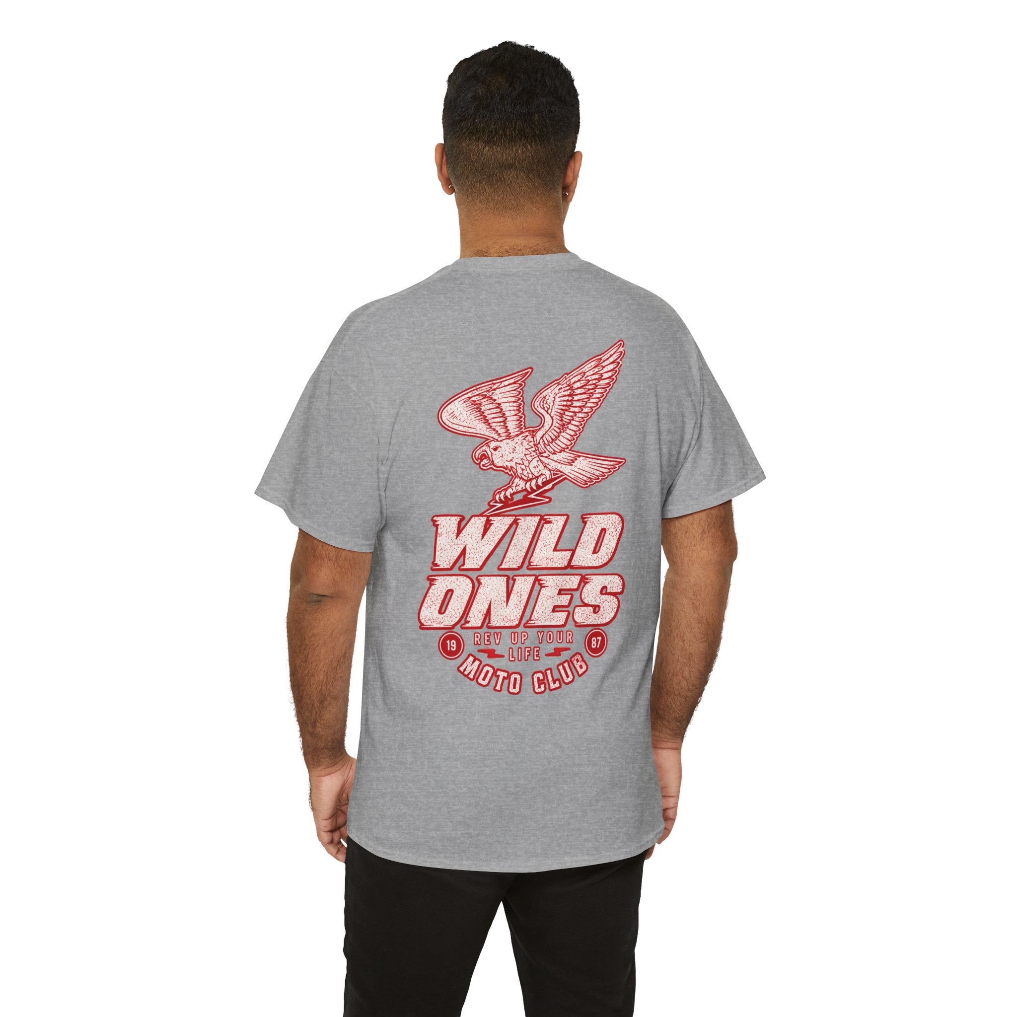 Moto Club Tee — "Wild Ones" Eagle Graphic T-Shirt