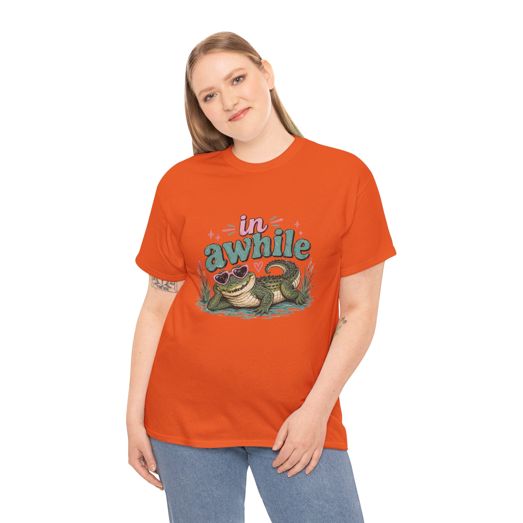 Crocodile 'In Awhile' Graphic Tee — Cute Retro Chill Vacation Shirt