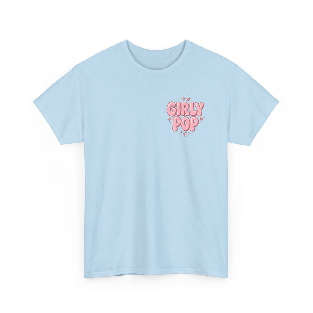 Girly Pop Graphic Tee — Pink Cowgirl Boots & Floral Back Print