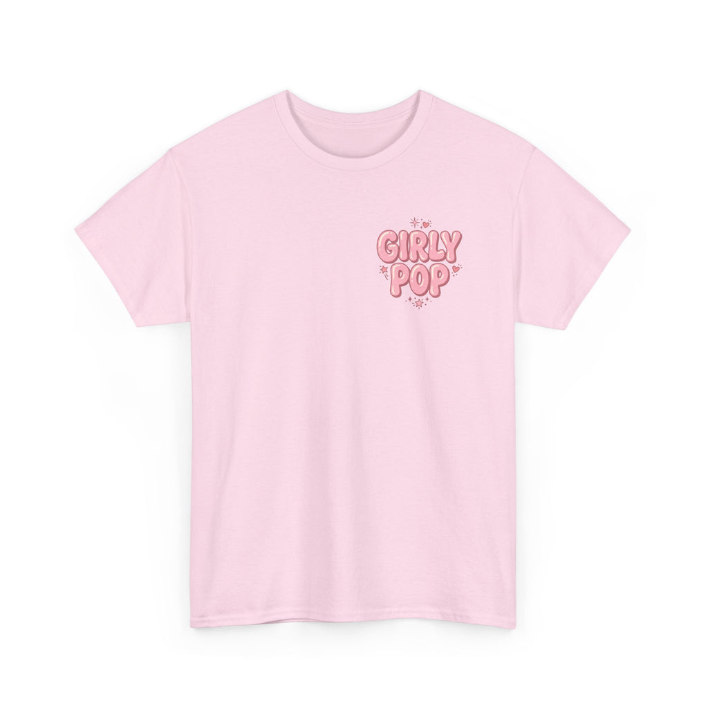 Girly Pop Graphic Tee — Pink Cowgirl Boots & Floral Back Print