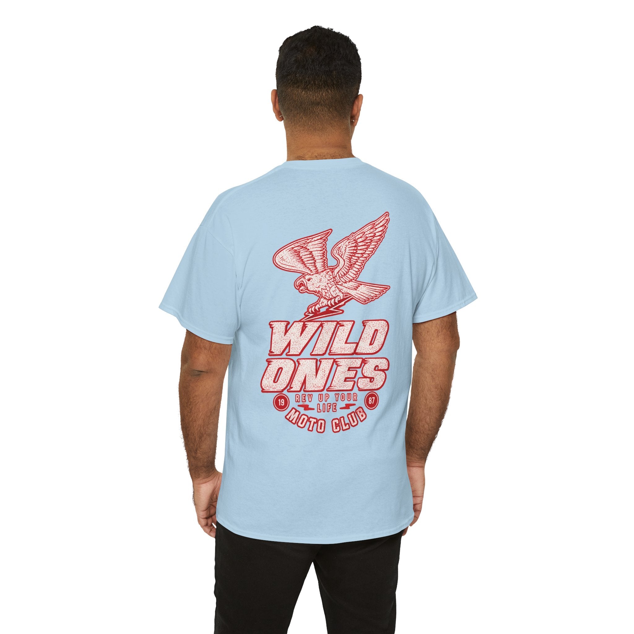 Moto Club Tee — "Wild Ones" Eagle Graphic T-Shirt