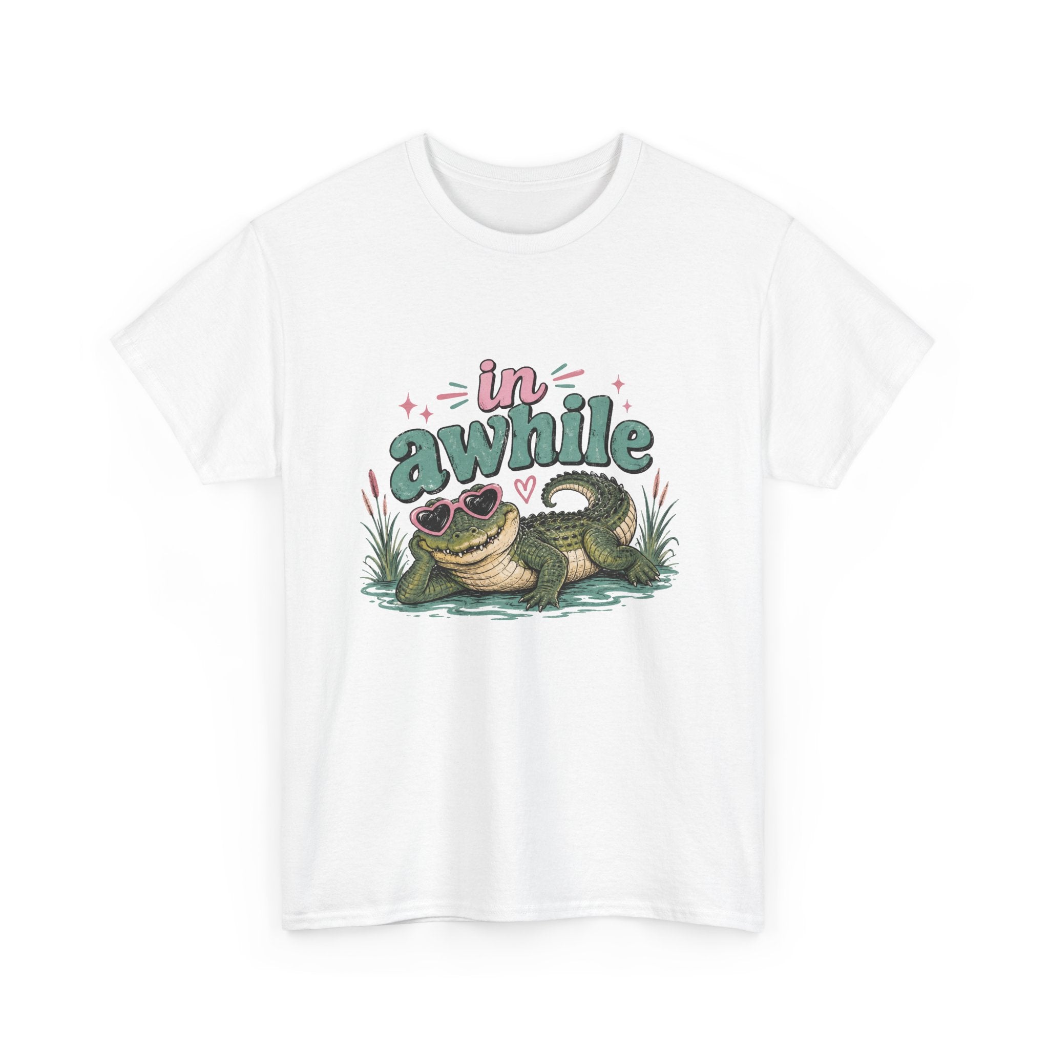 Crocodile 'In Awhile' Graphic Tee — Cute Retro Chill Vacation Shirt