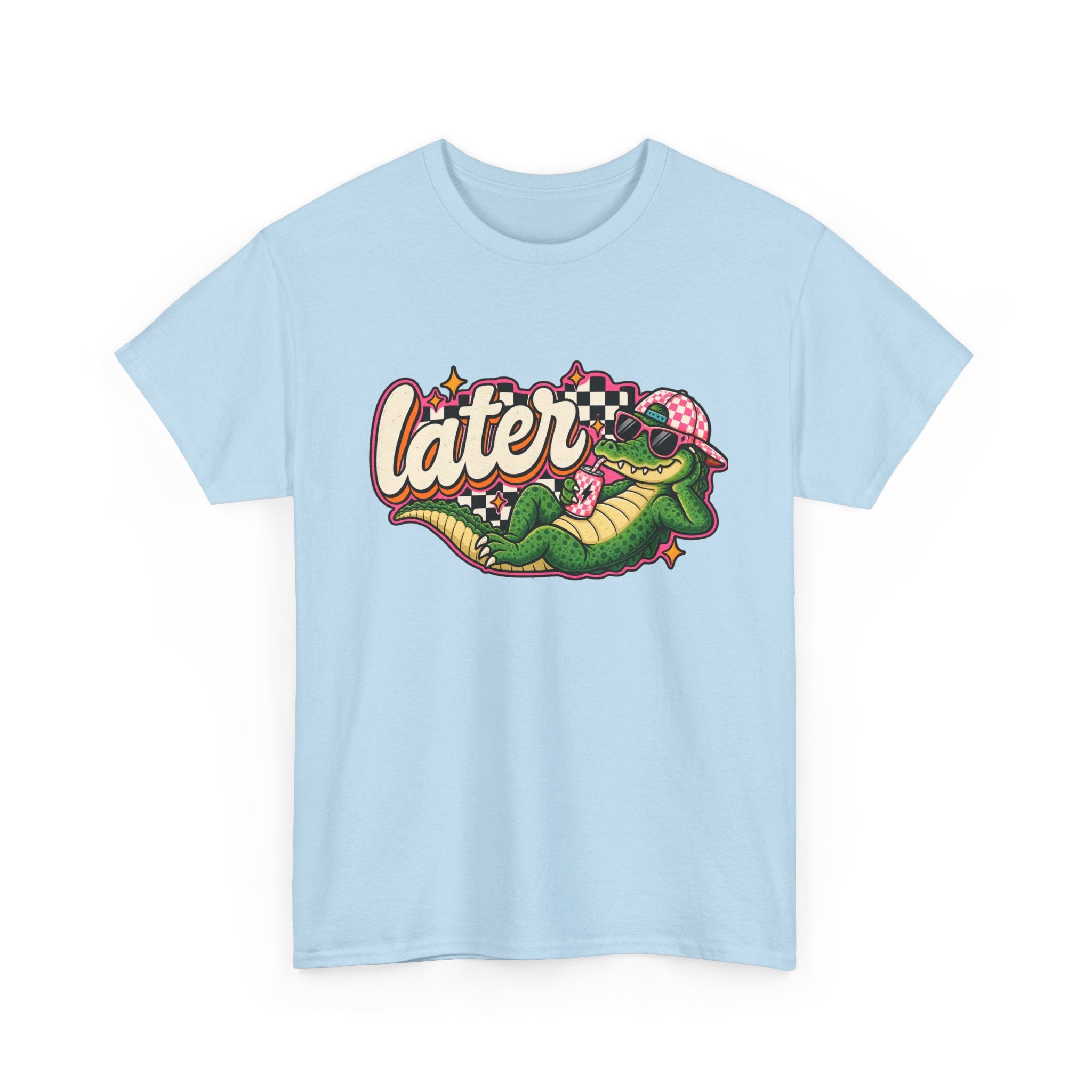 Later Alligator Tee — Retro Cartoon alligator Graphic T-Shirt