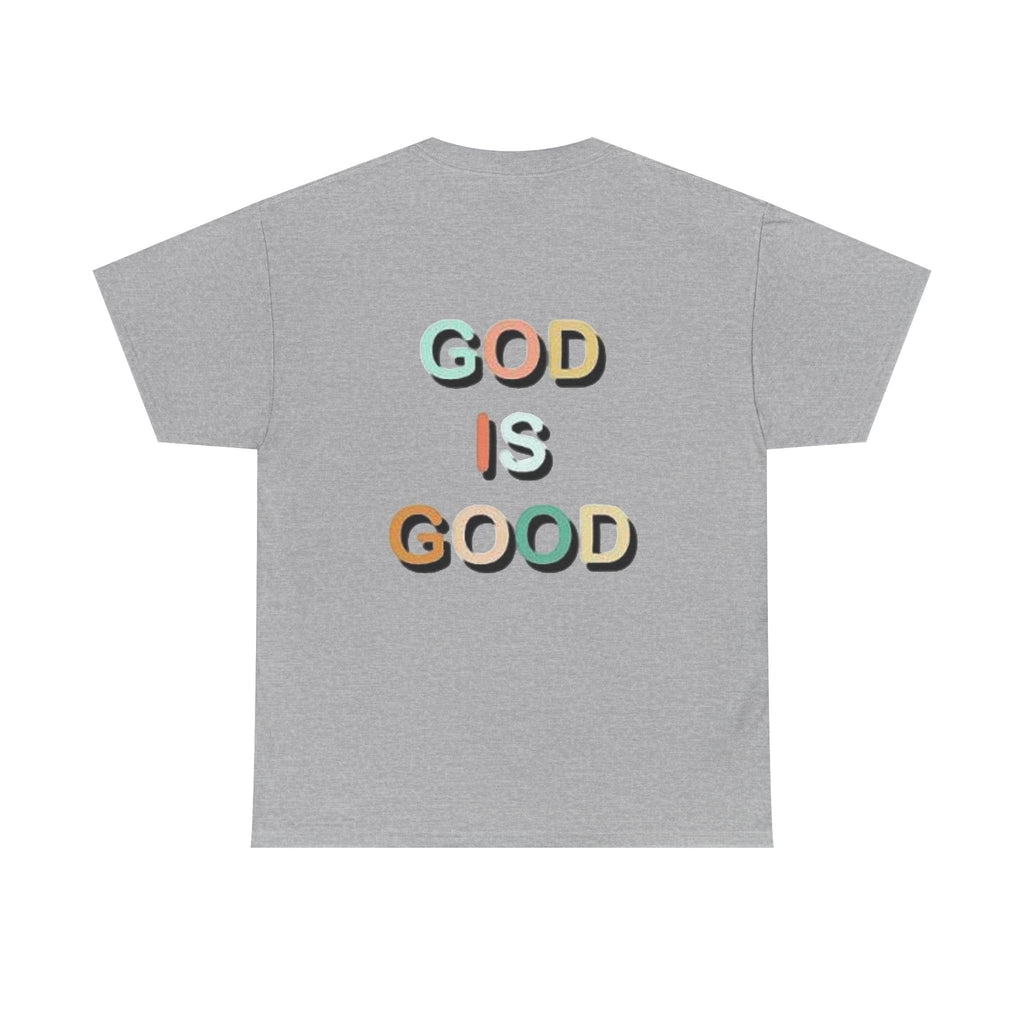 God Is Good Tee | Colorful 3D Lettering Christian Faith Shirt