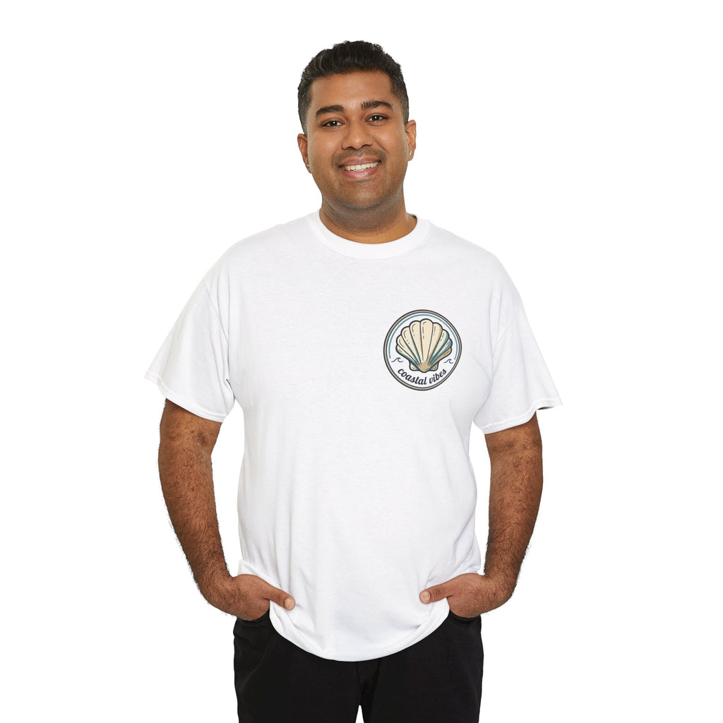Coastal Vibes T-Shirt — Beach Shell Graphic Tee