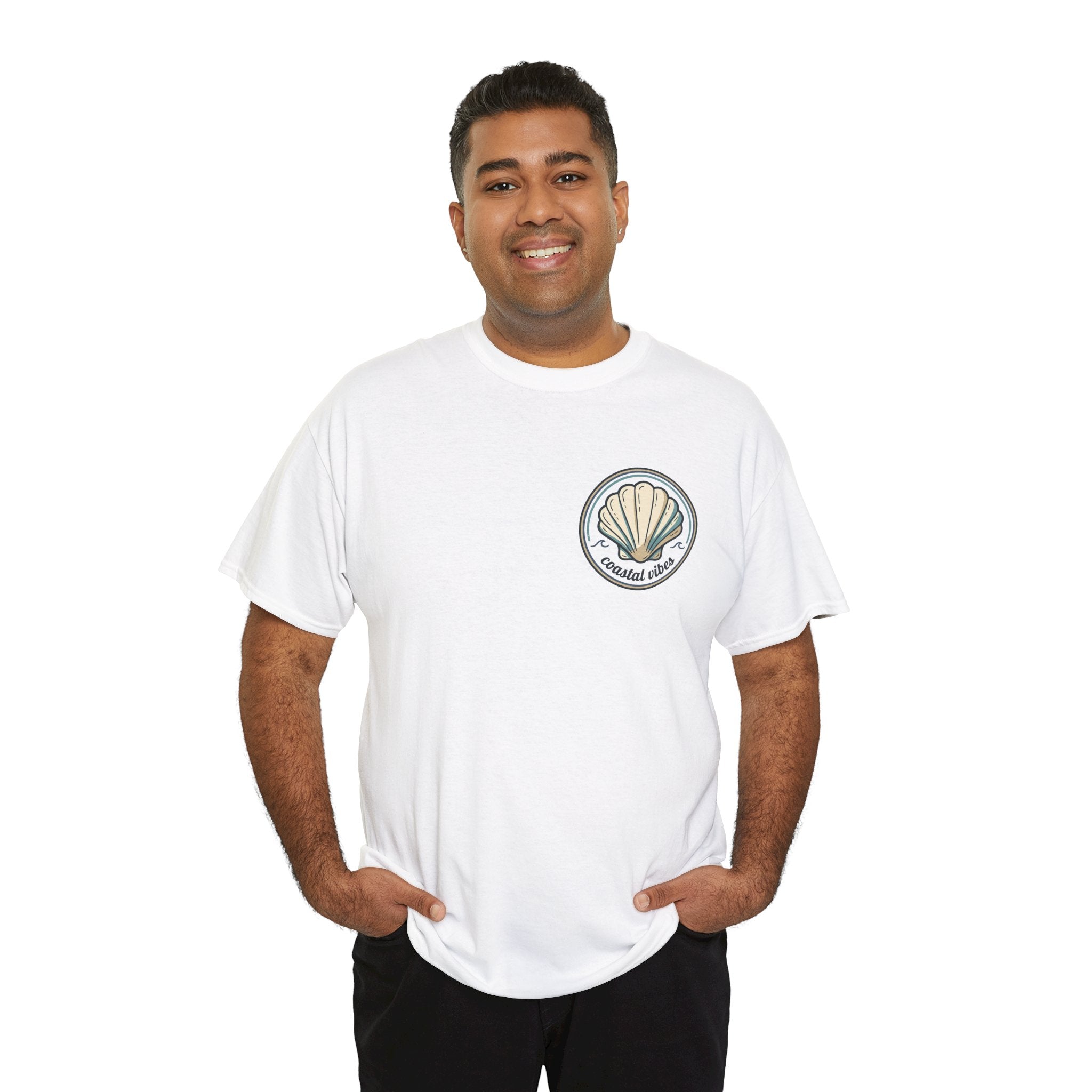 Coastal Vibes T-Shirt — Beach Shell Graphic Tee
