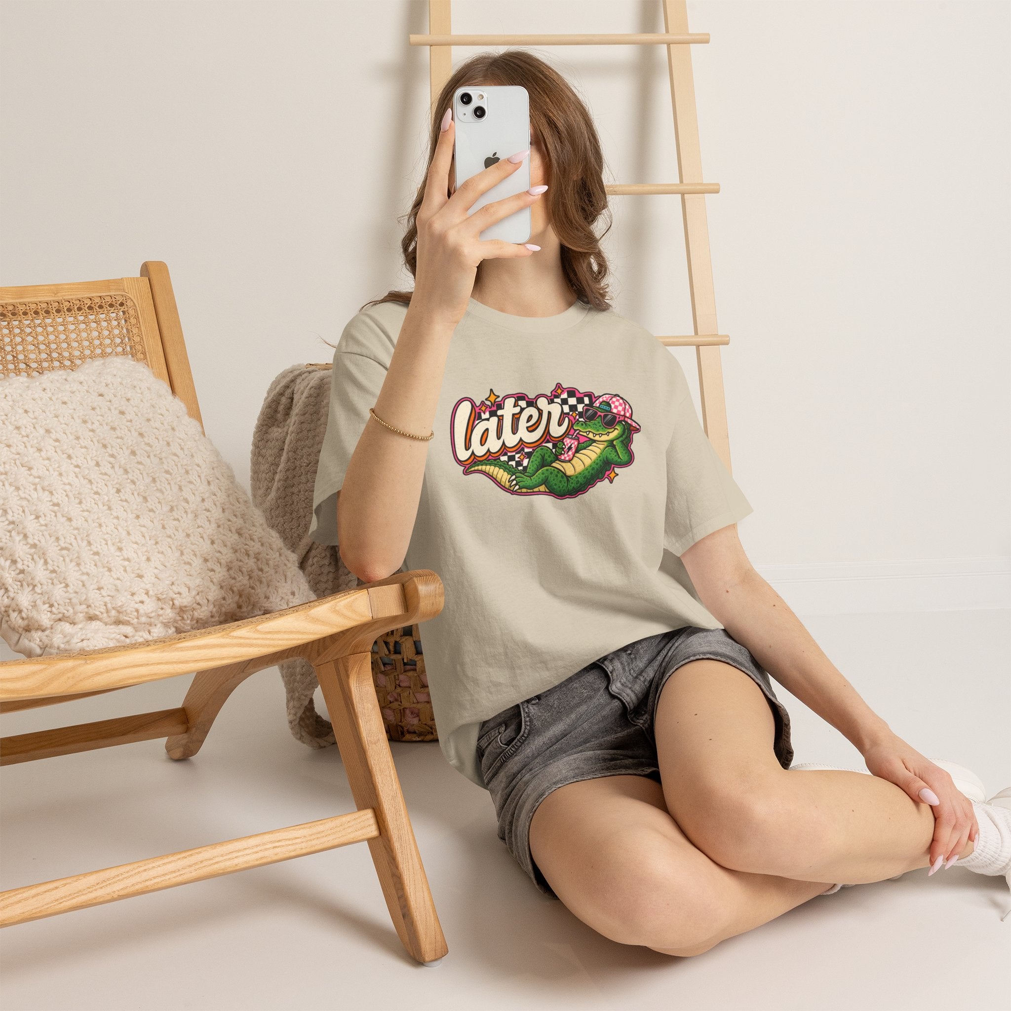 Later Alligator Tee — Retro Cartoon alligator Graphic T-Shirt